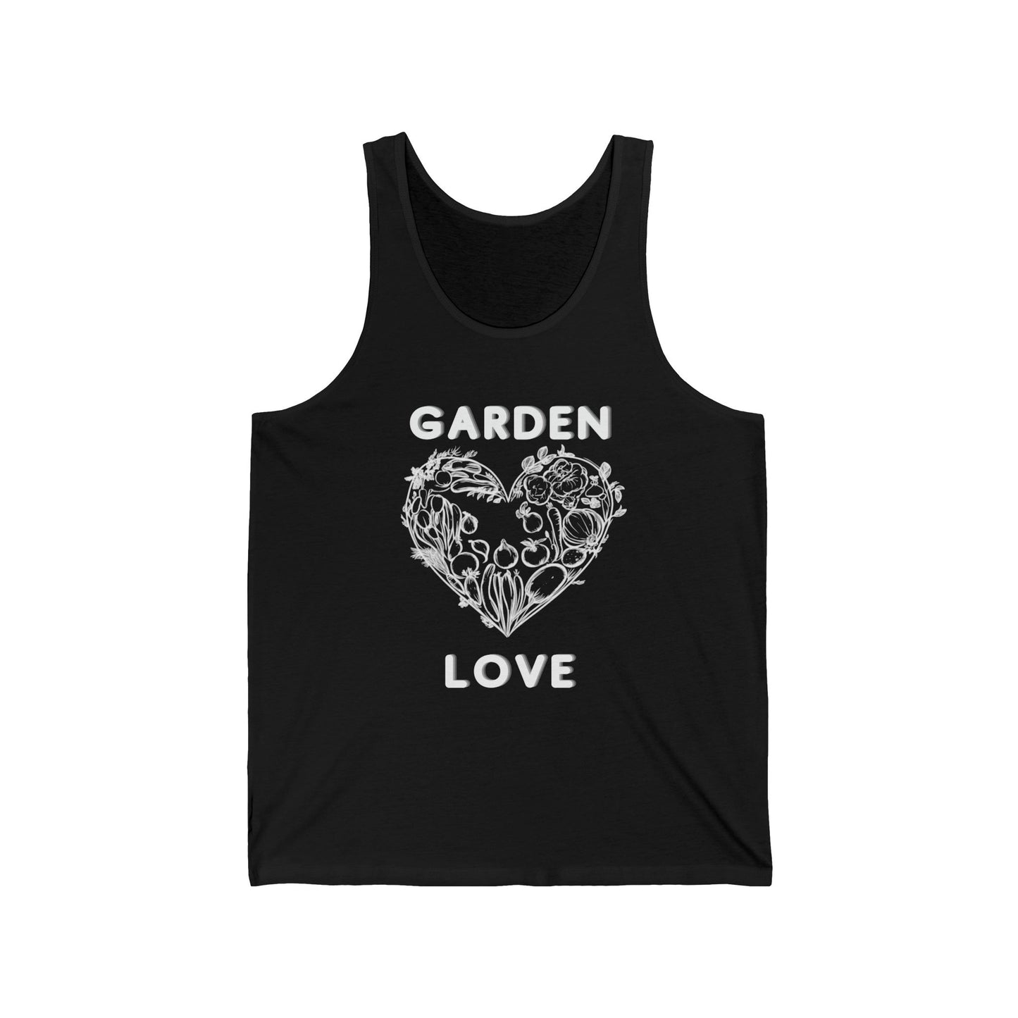 Garden Love | Botanical Heart Minimalist Tank Top