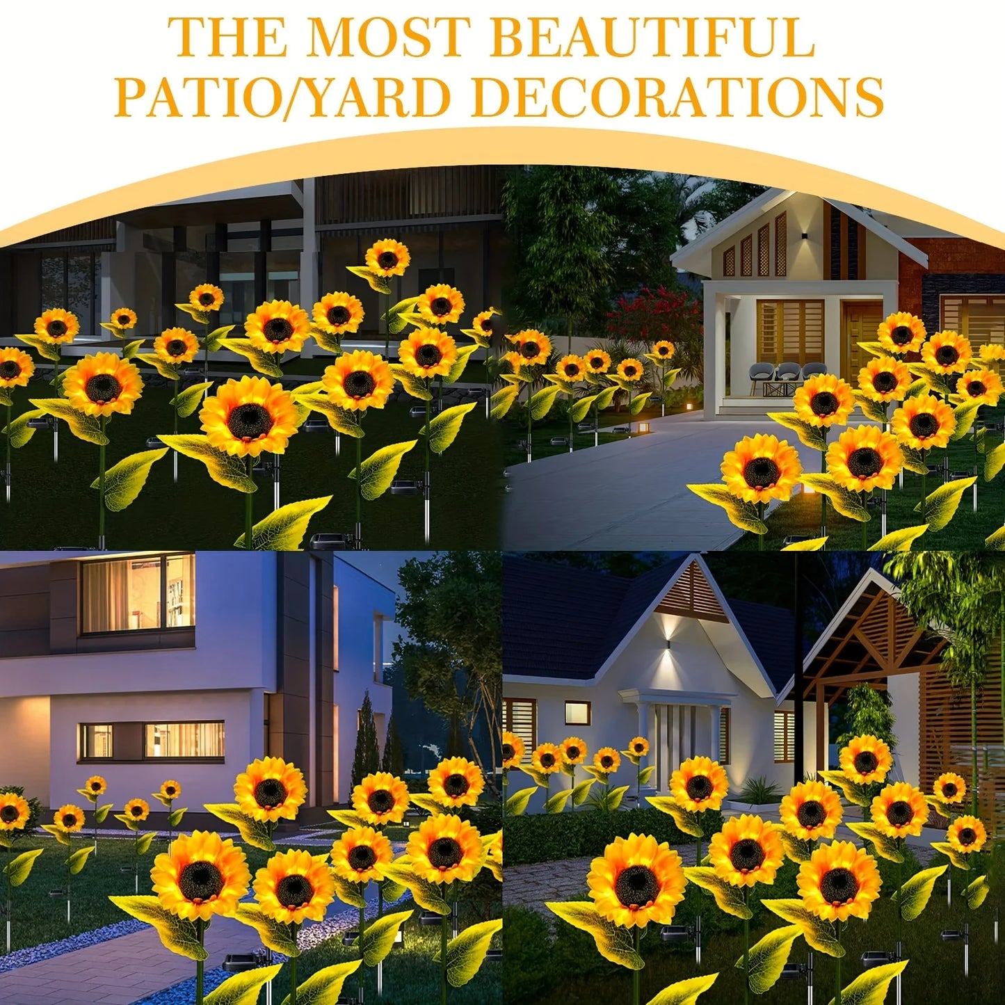 Sunflower LED Solar Lights Outdoor Decor