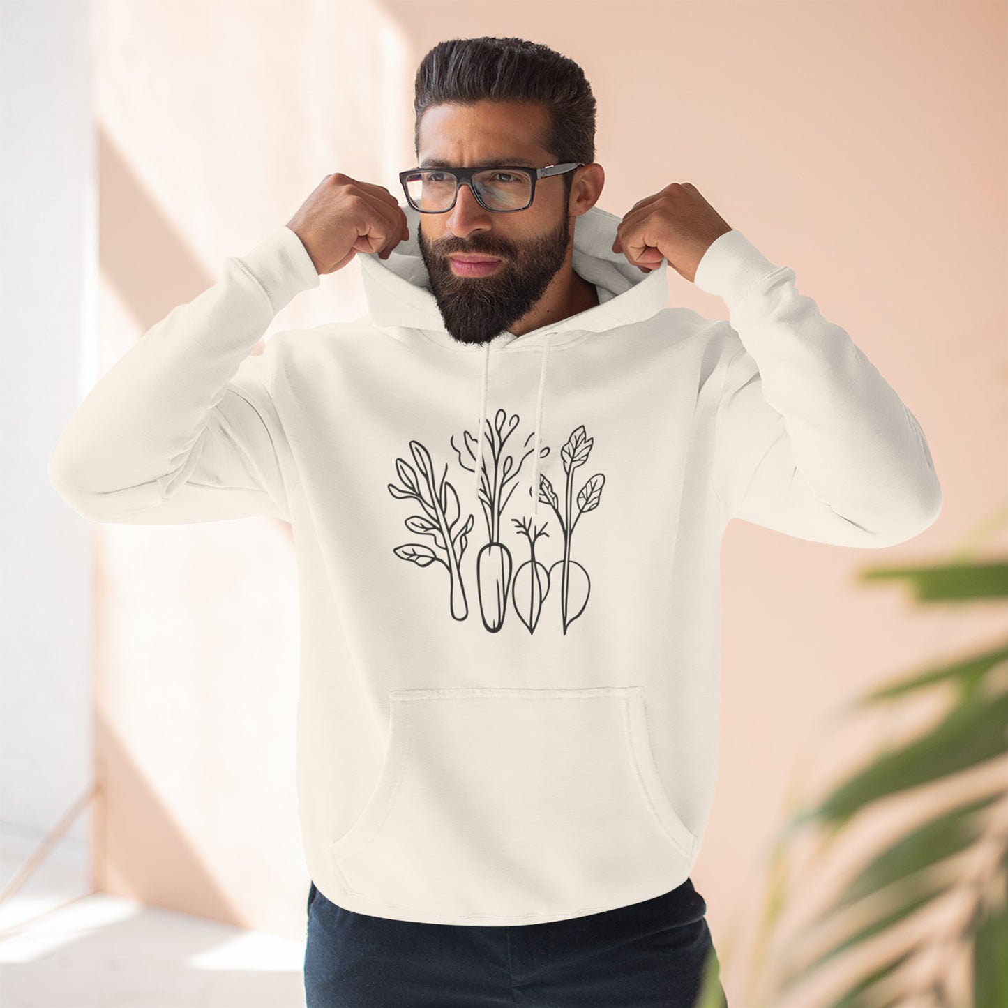 Rooted in Joy | Hand-Drawn Veggie Garden Hoodie