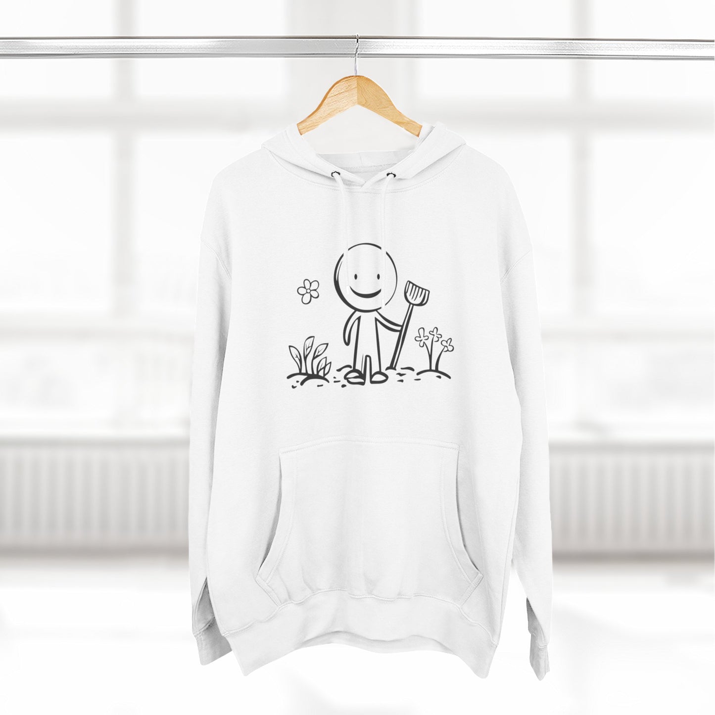 Happy Gardener Stickman  Hoodie