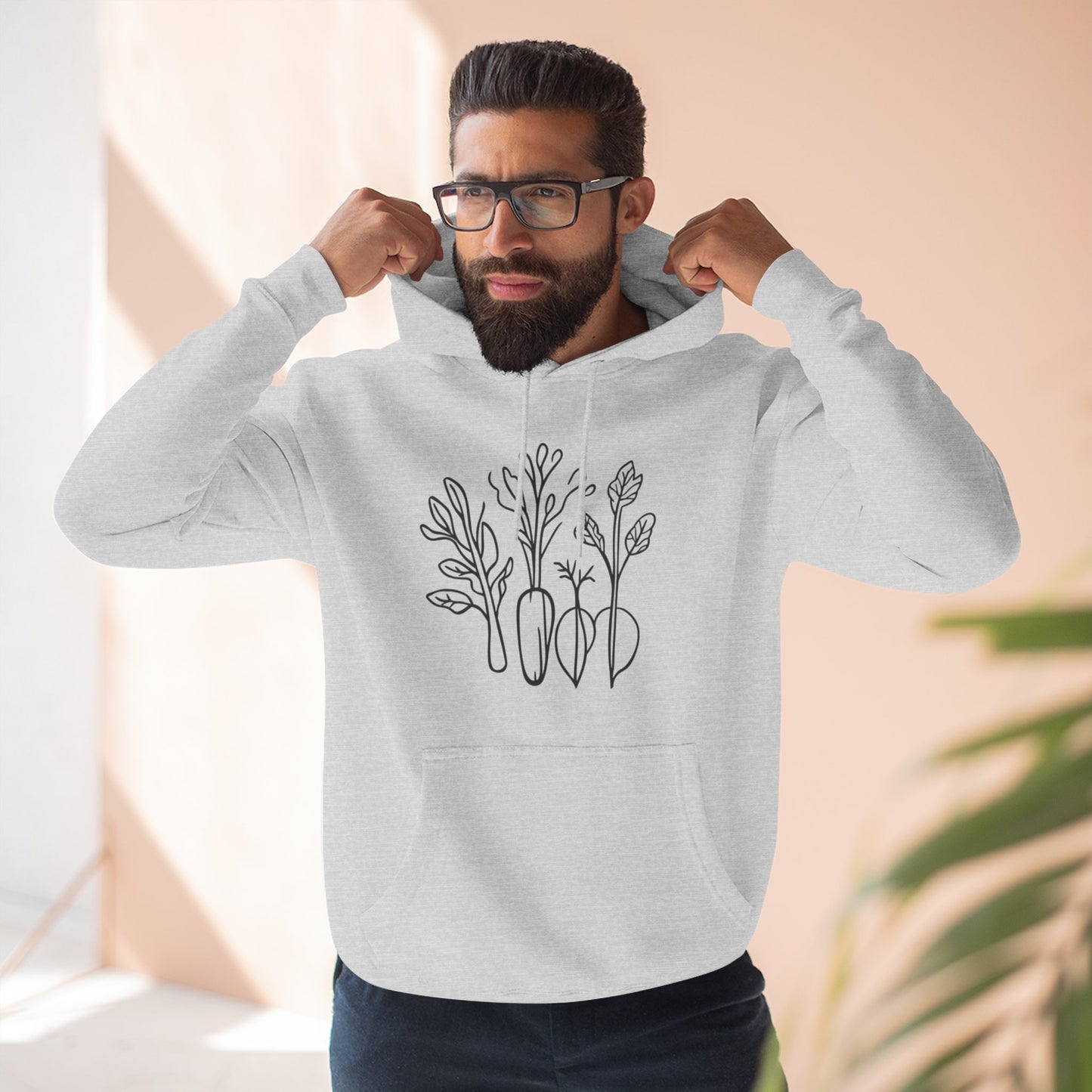 Rooted in Joy | Hand-Drawn Veggie Garden Hoodie