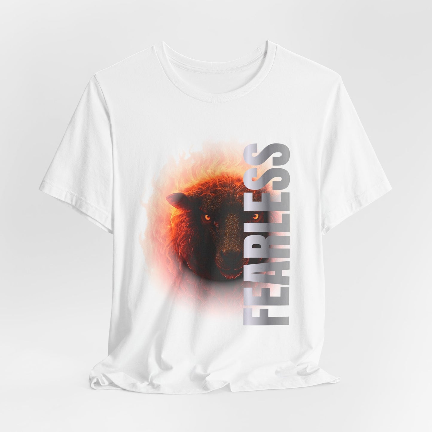 Fearless Fiery Sheep Graphic T-Shirt