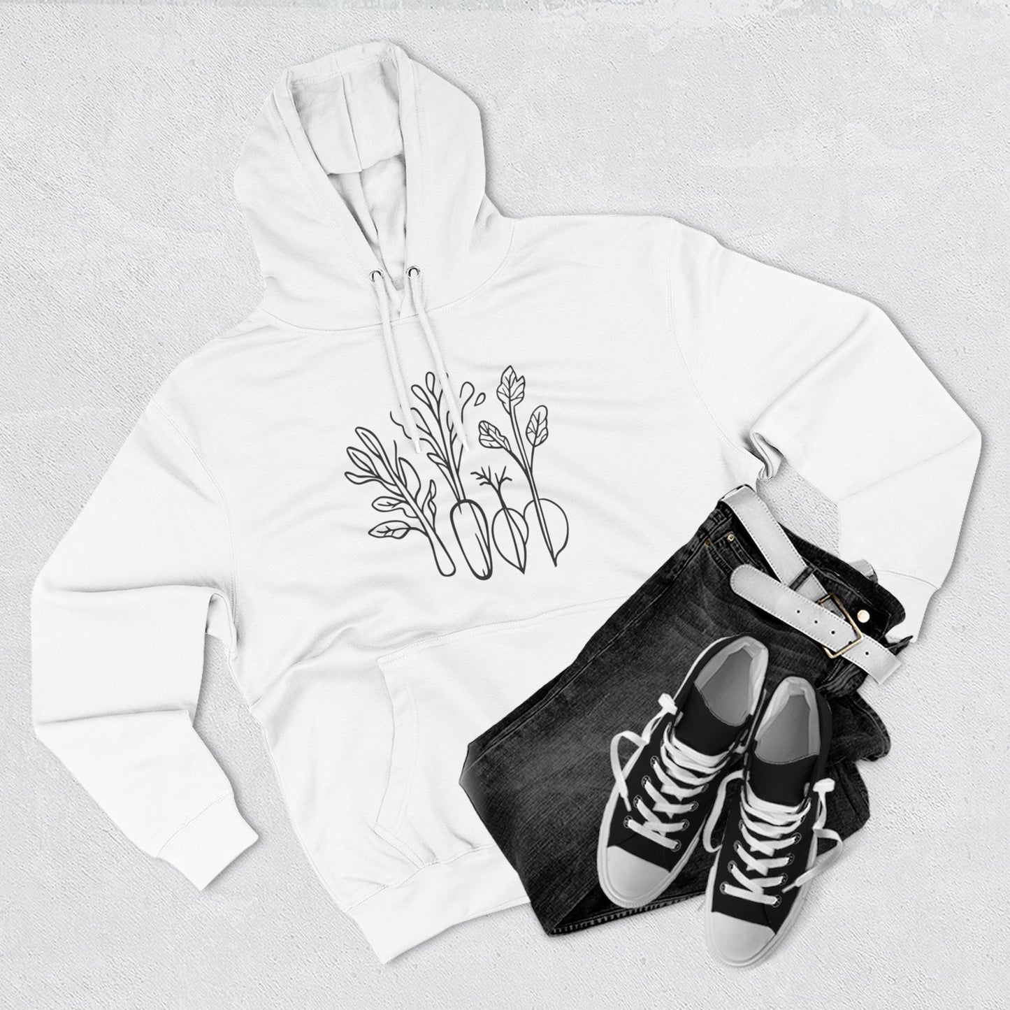 Rooted in Joy | Hand-Drawn Veggie Garden Hoodie