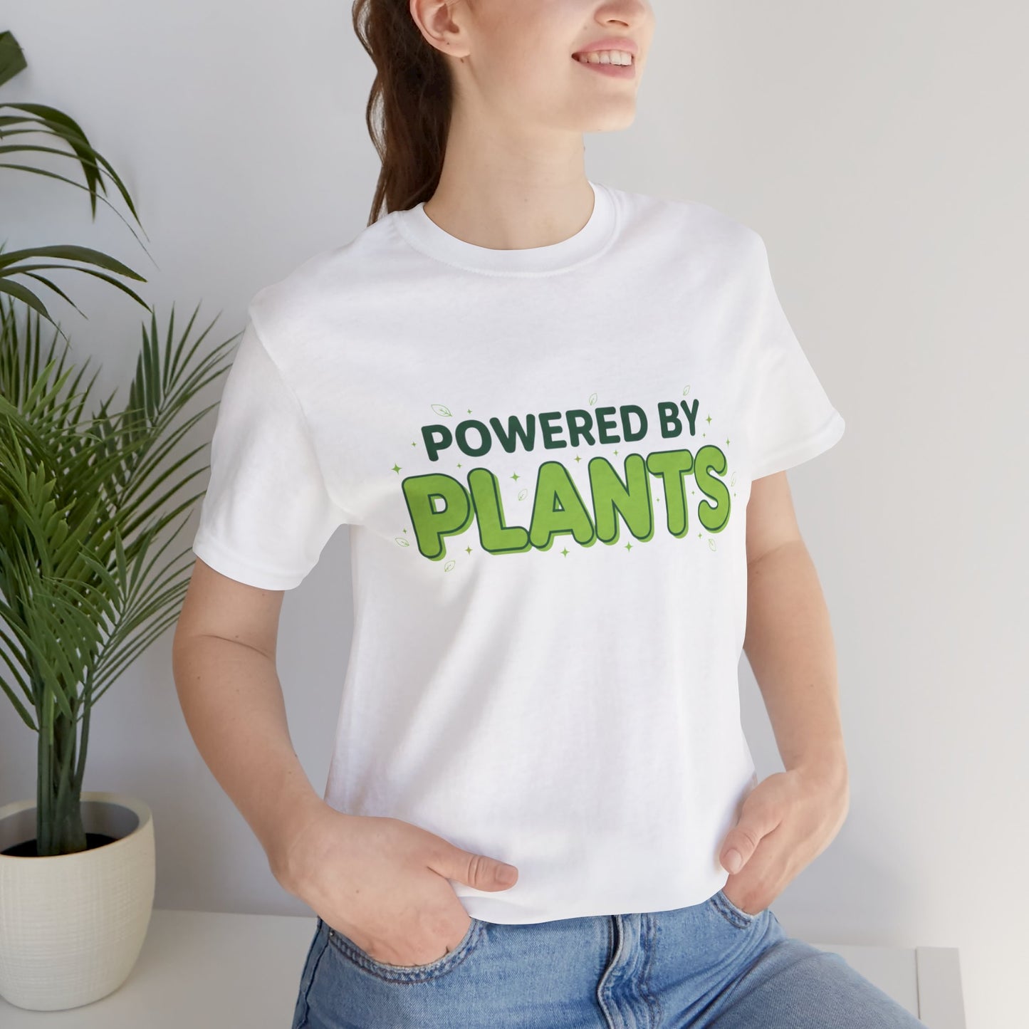 Powered By Plants | Vibrant Garden Enthusiast T-Shirt