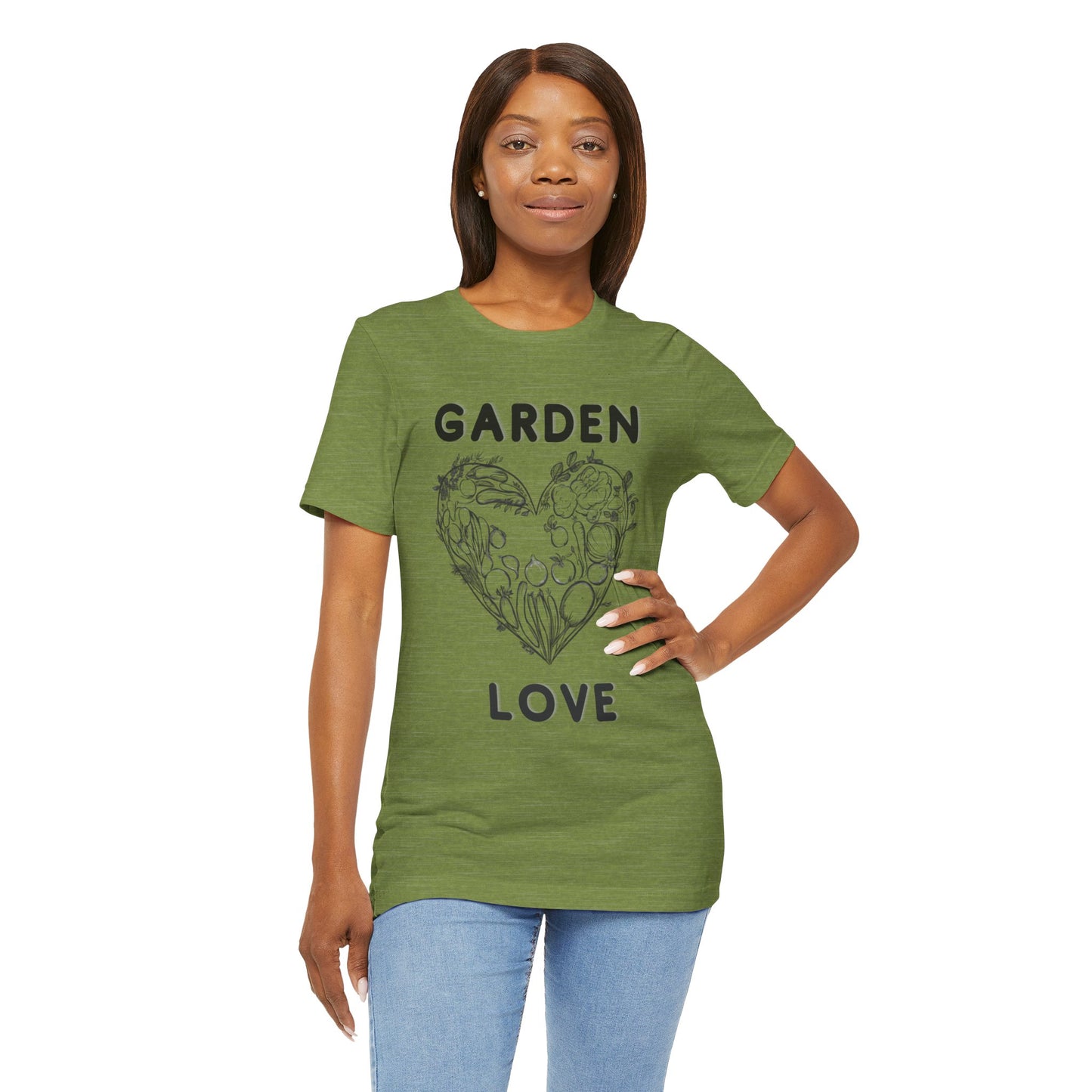 Garden Love | Botanical Heart Minimalist T-Shirt