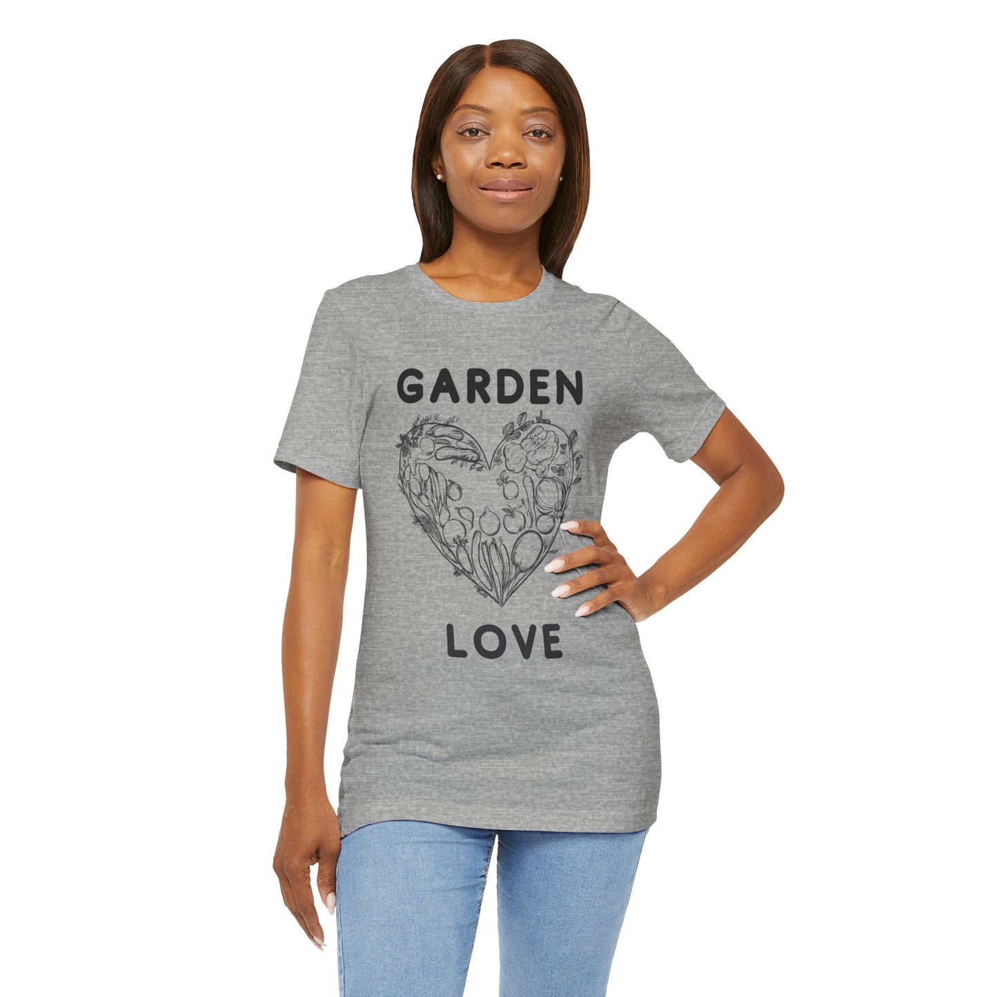Garden Love | Botanical Heart Minimalist T-Shirt
