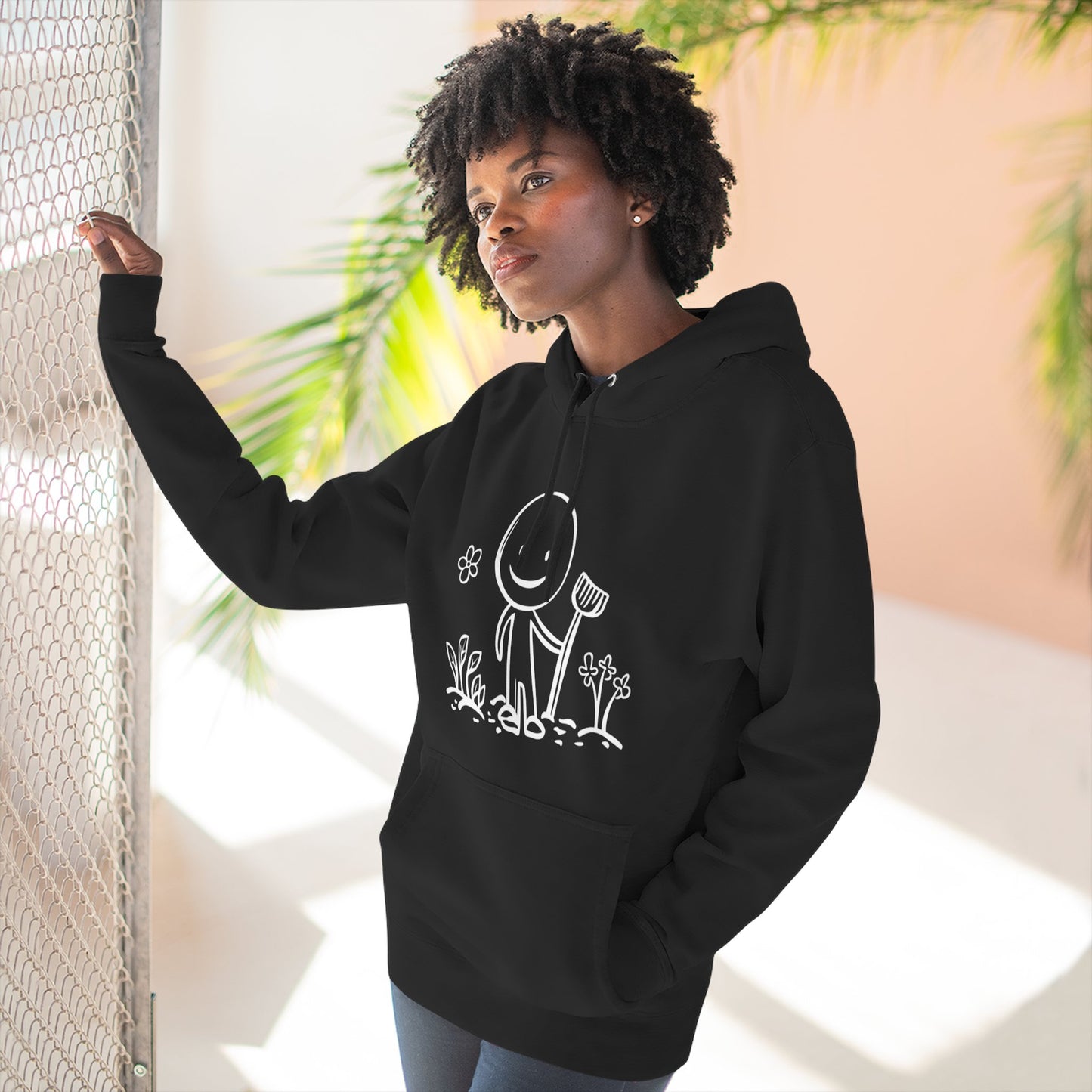 Happy Gardener Stickman  Hoodie