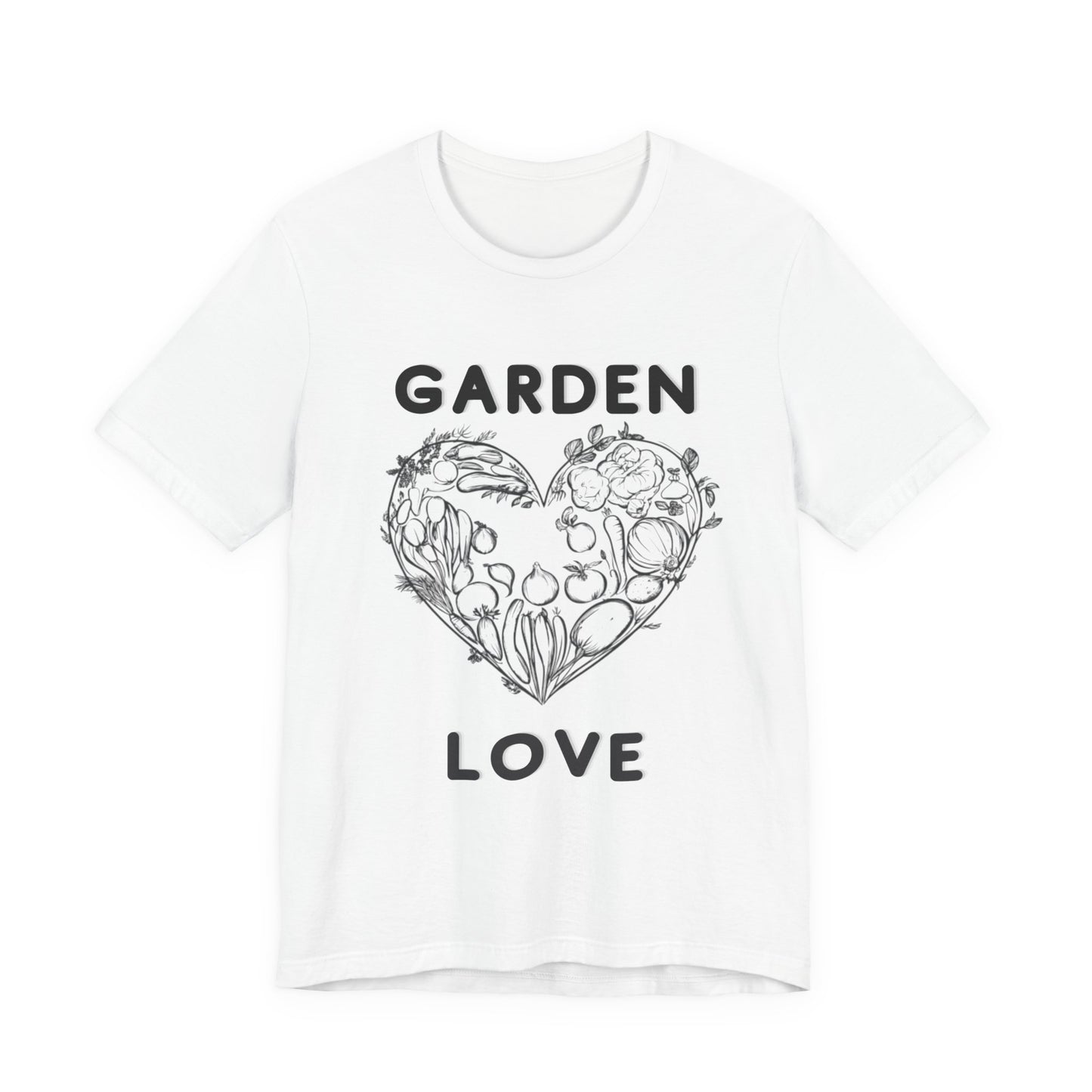Garden Love | Botanical Heart Minimalist T-Shirt