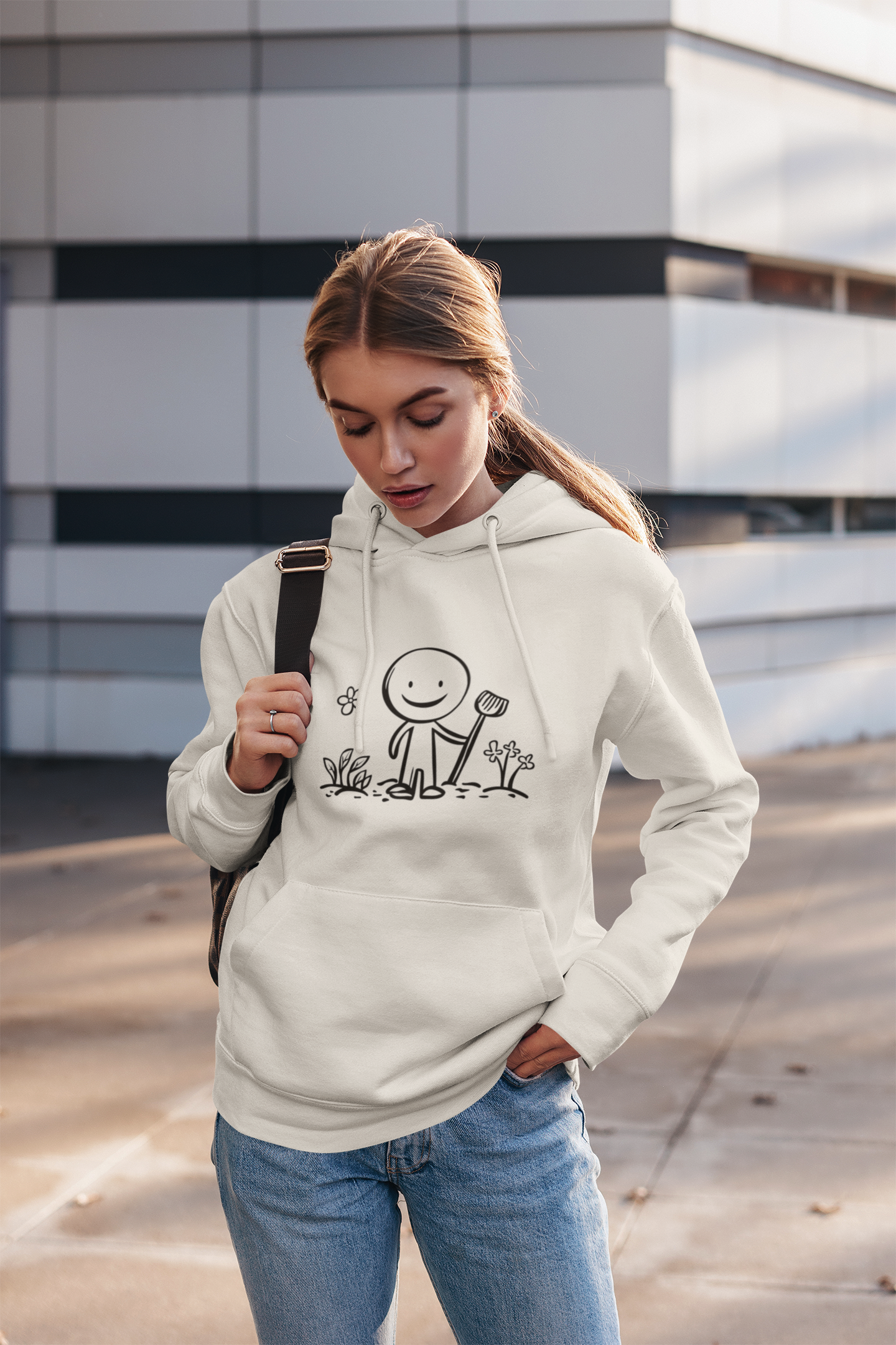Happy Gardener Stickman  Hoodie