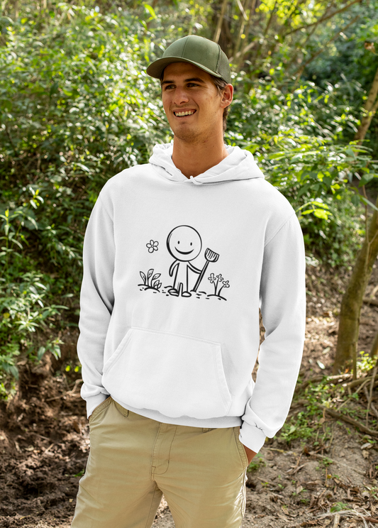 Happy Gardener Stickman  Hoodie