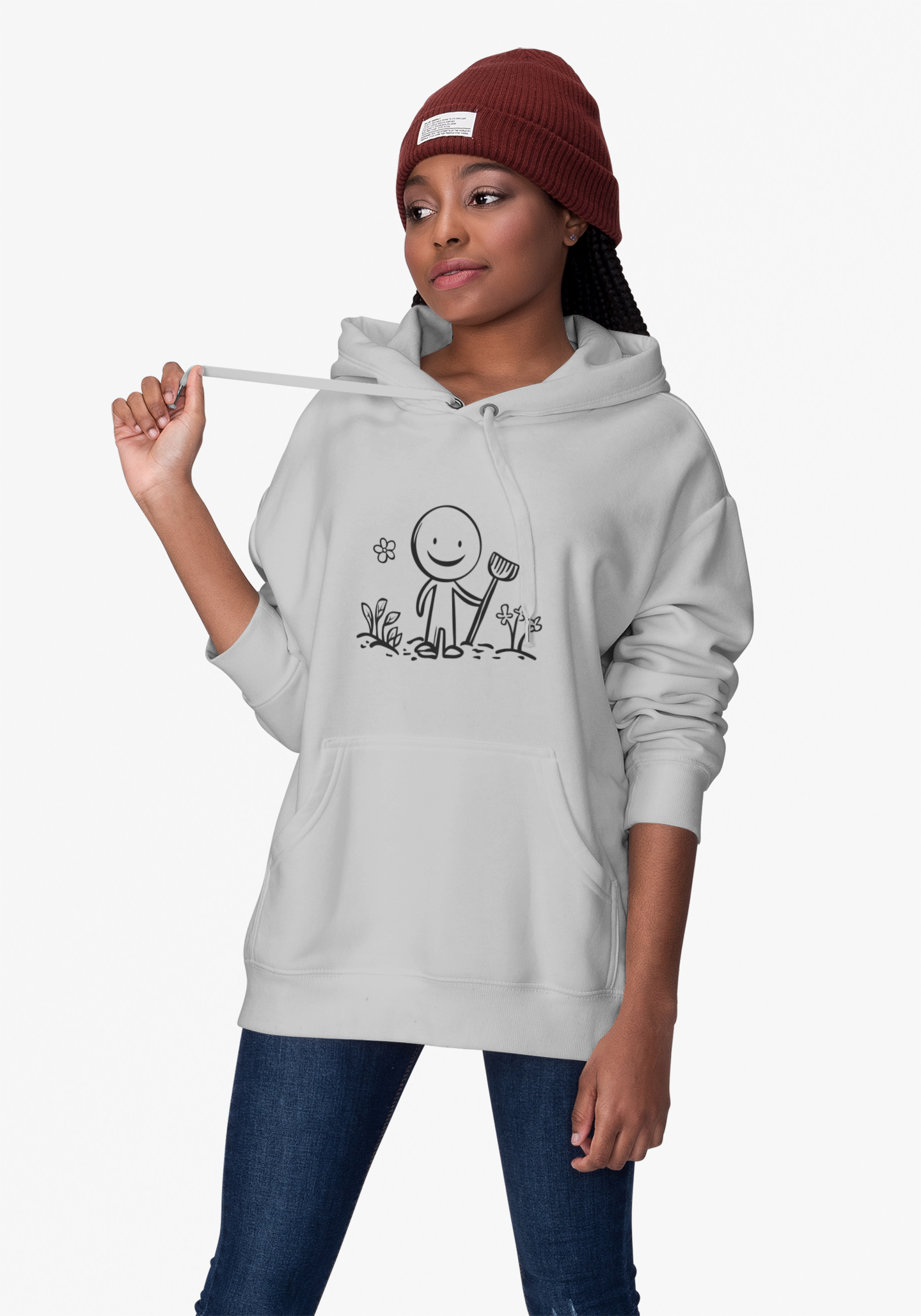 Happy Gardener Stickman  Hoodie