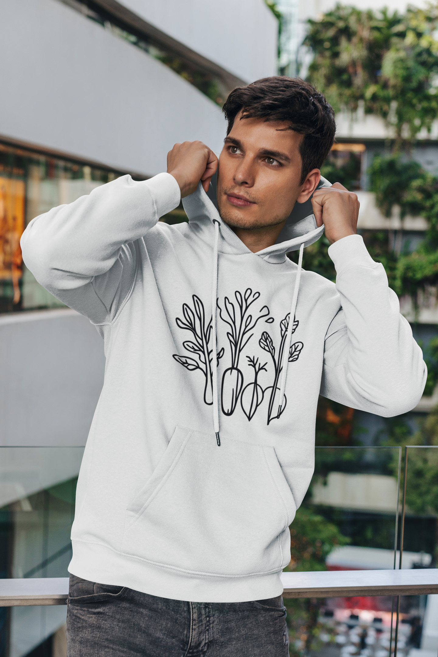 Rooted in Joy | Hand-Drawn Veggie Garden Hoodie