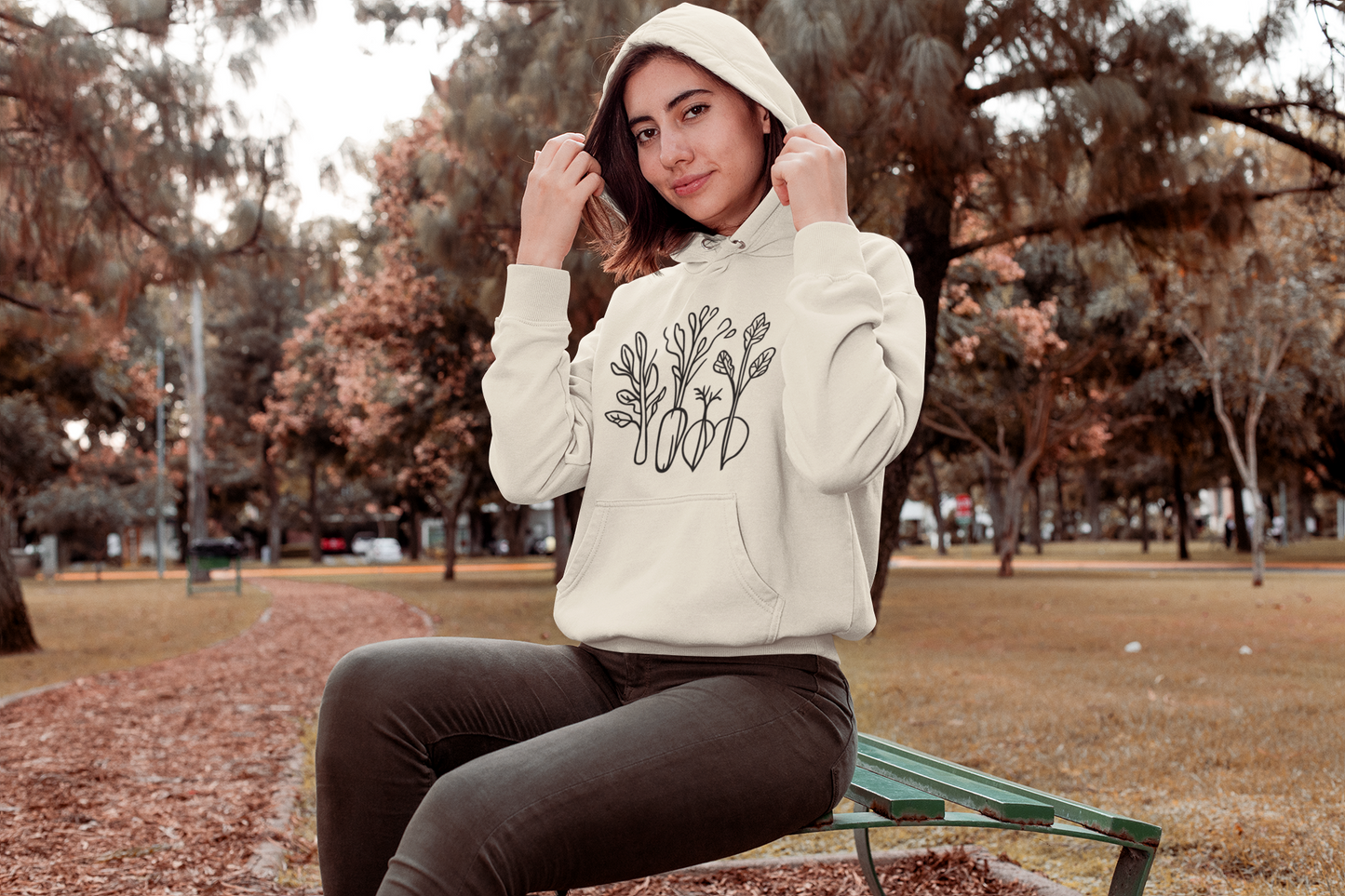 Rooted in Joy | Hand-Drawn Veggie Garden Hoodie