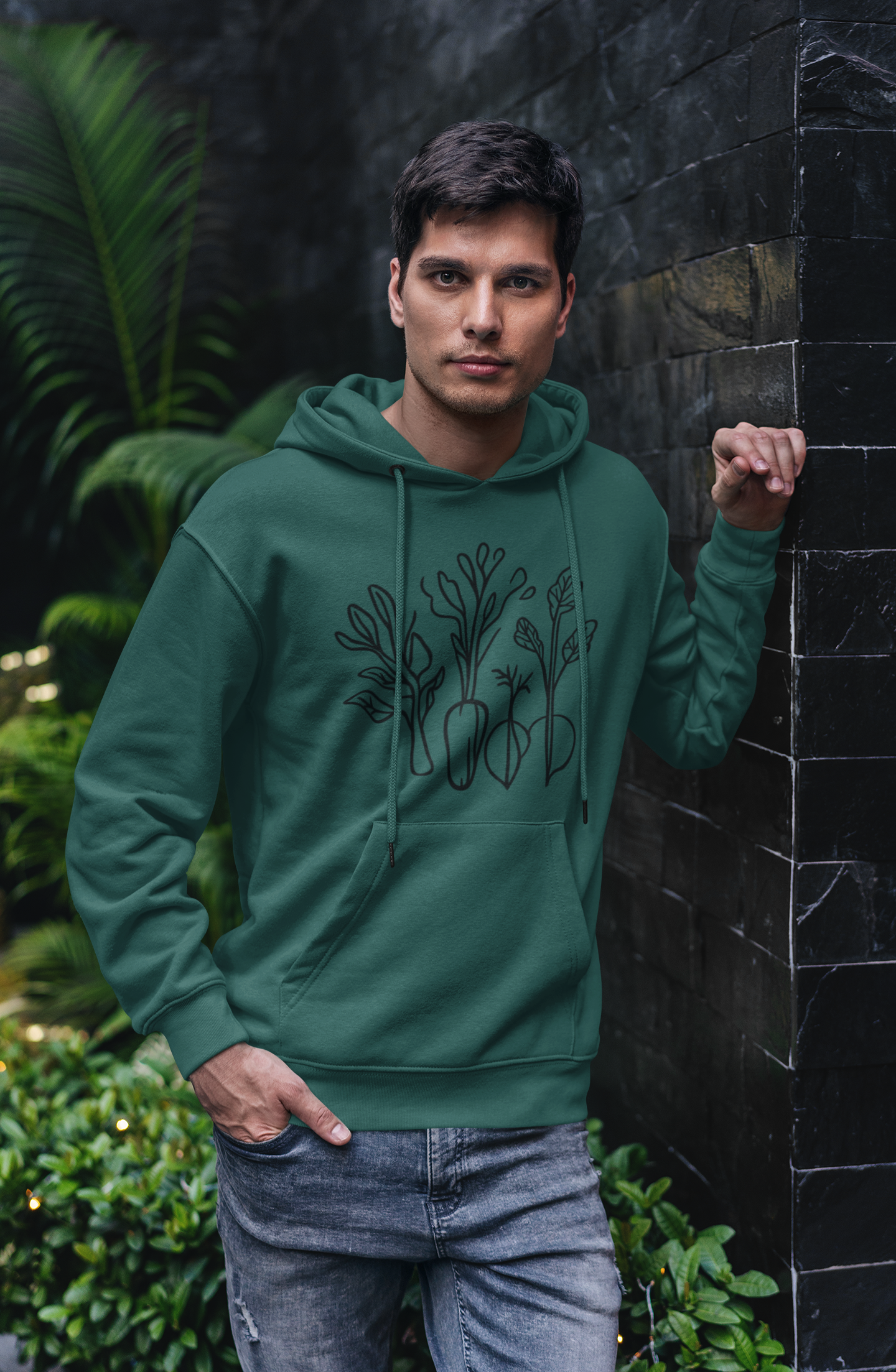 Rooted in Joy | Hand-Drawn Veggie Garden Hoodie