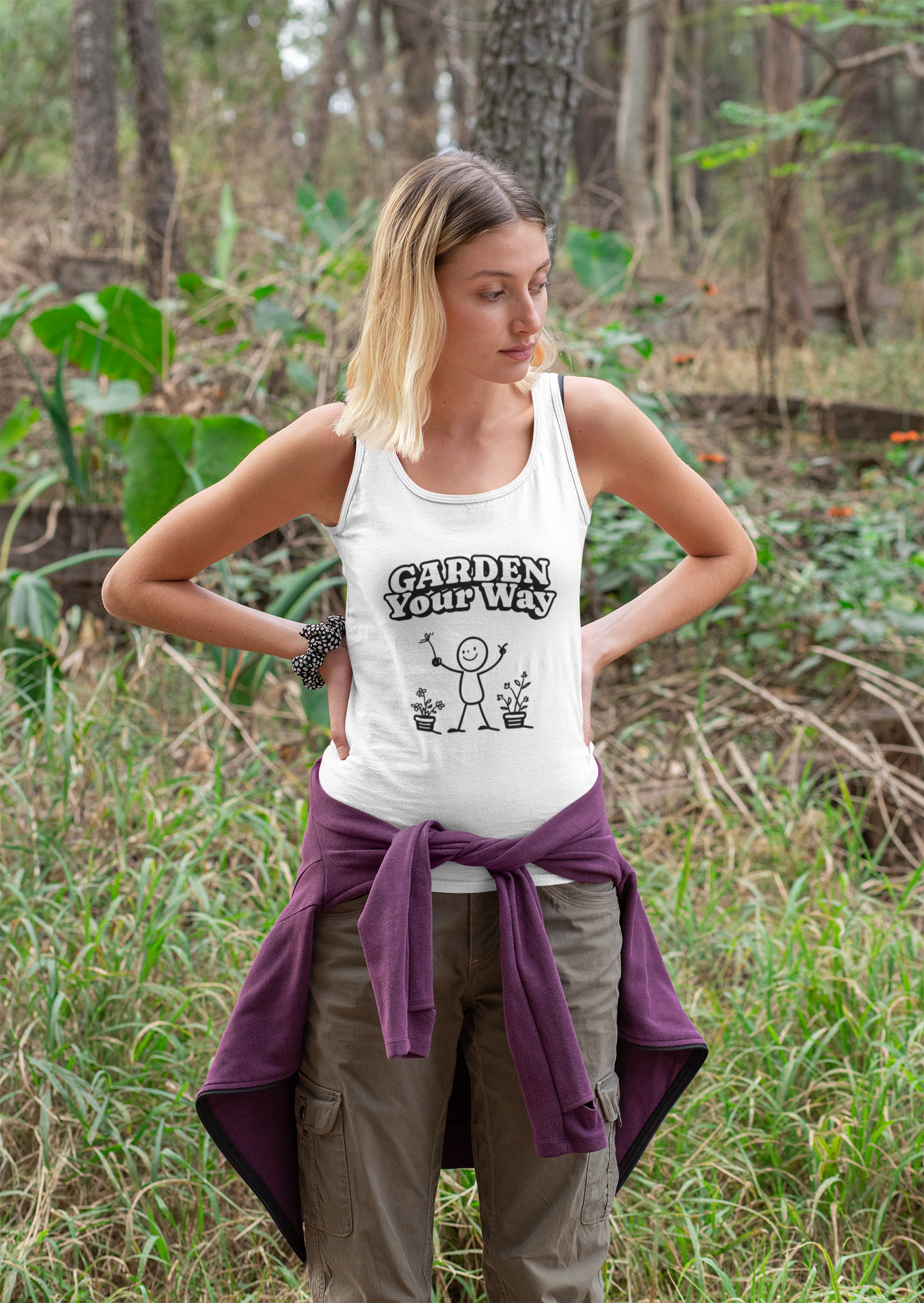 Garden Your Way | Minimalist Stickperson Tank Top