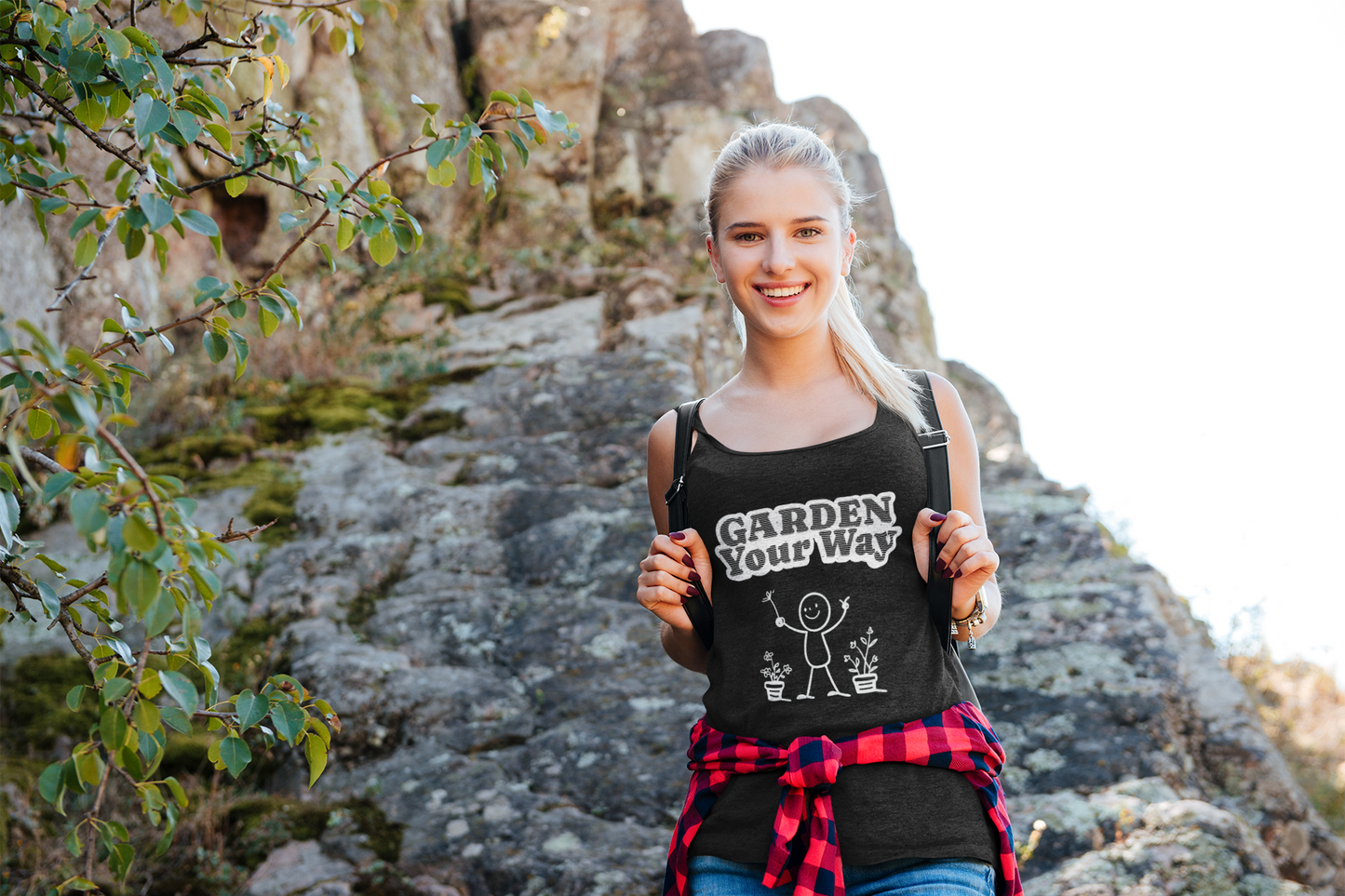 Garden Your Way | Minimalist Stickperson Tank Top