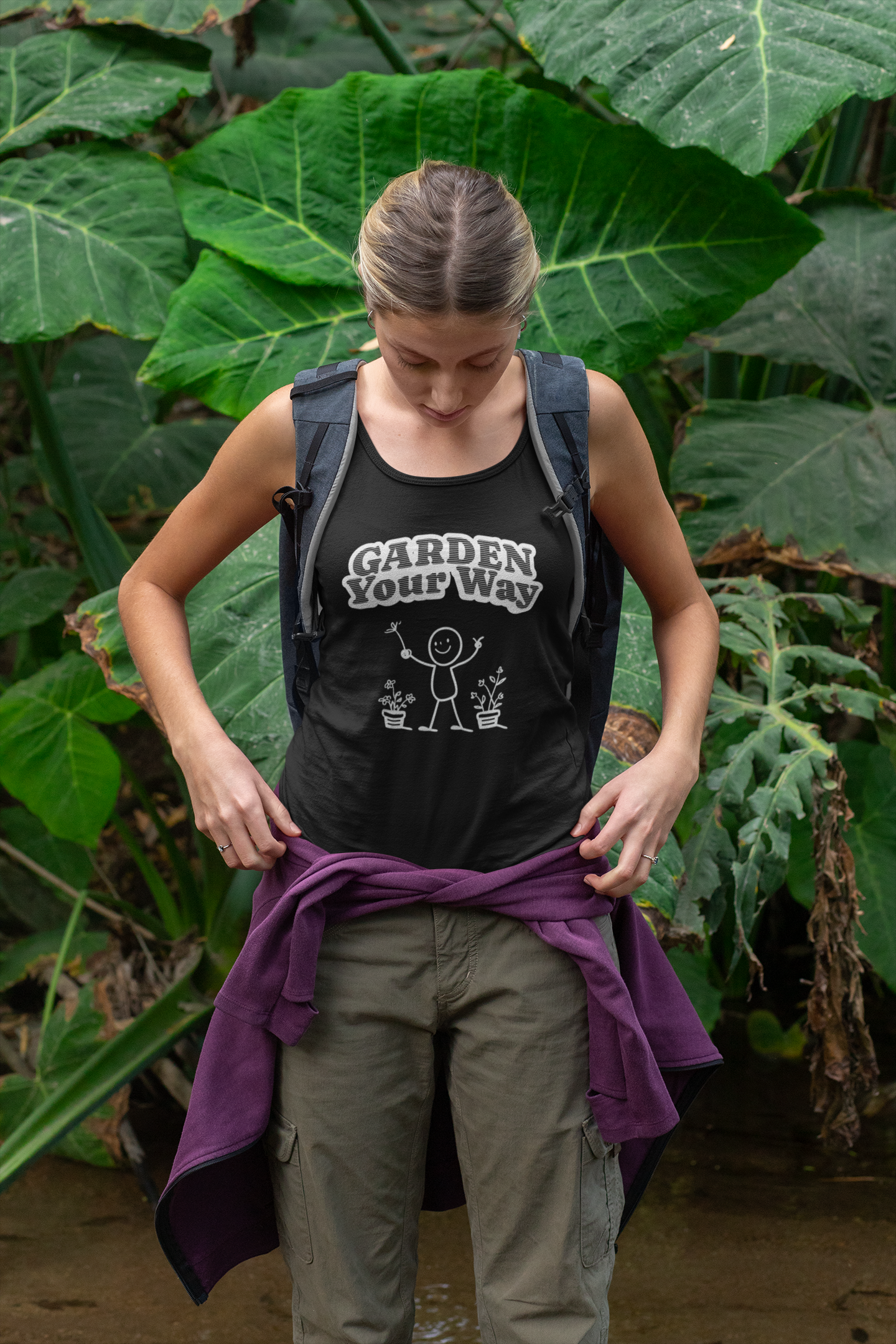 Garden Your Way | Minimalist Stickperson Tank Top