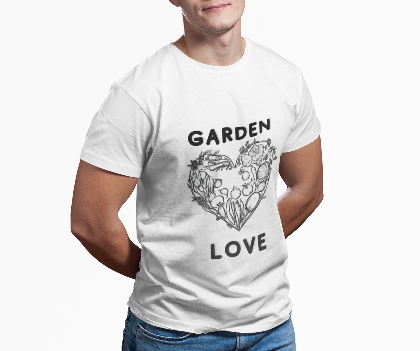 Garden Love | Botanical Heart Minimalist T-Shirt