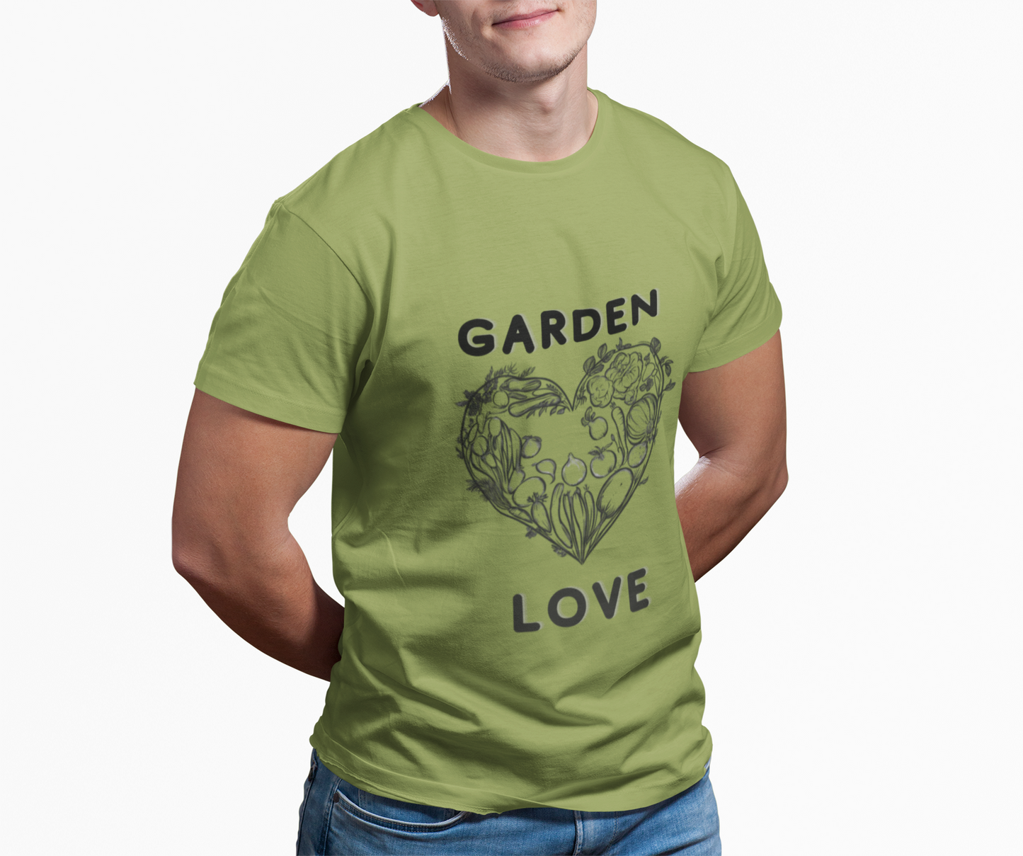 Garden Love | Botanical Heart Minimalist T-Shirt