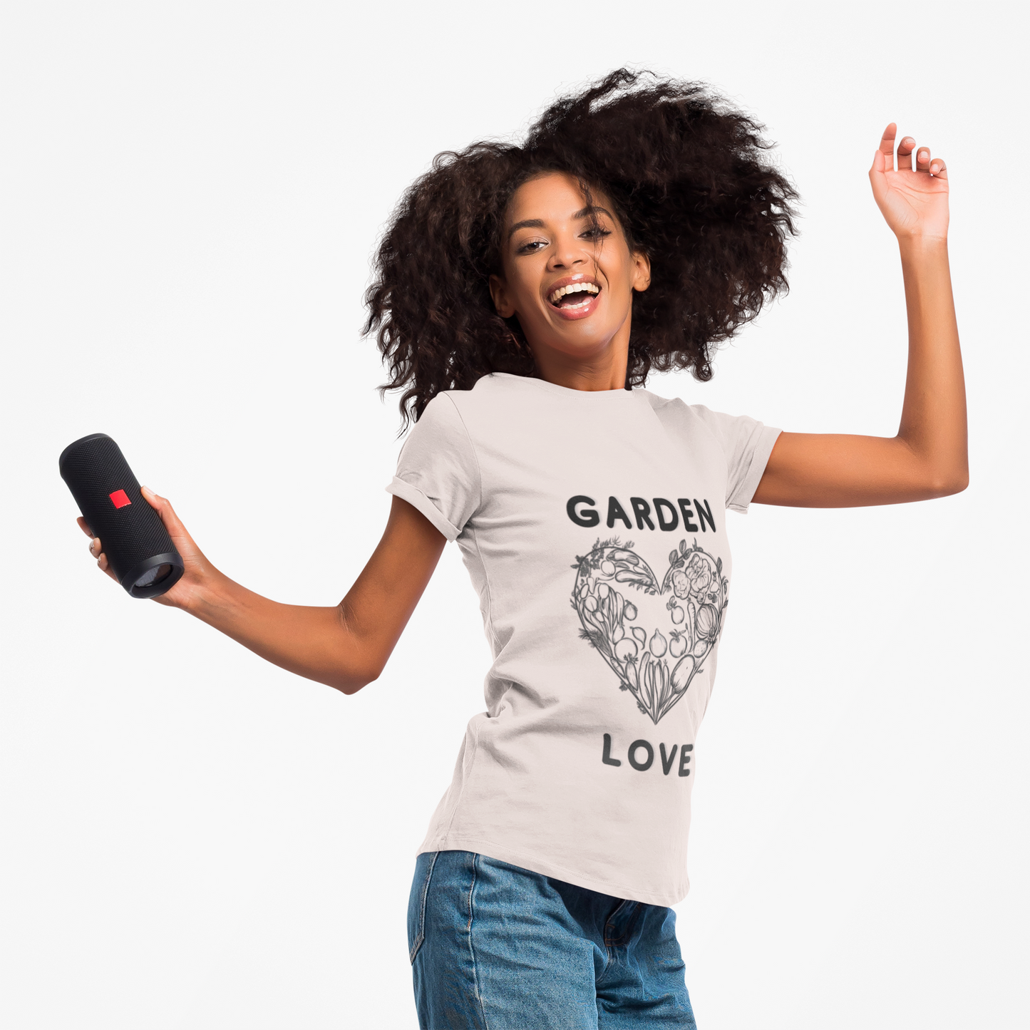 Garden Love | Botanical Heart Minimalist T-Shirt