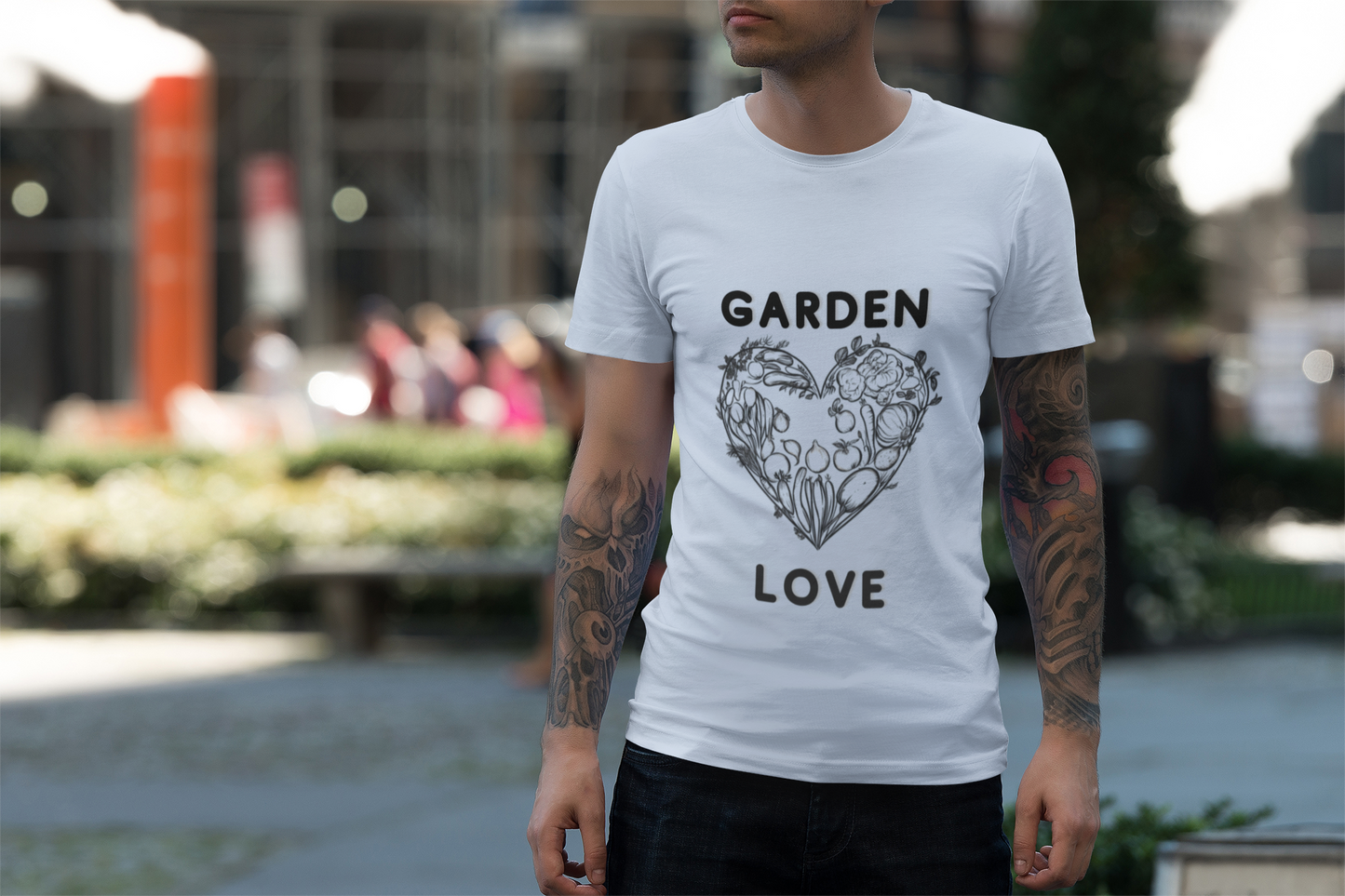 Garden Love | Botanical Heart Minimalist T-Shirt