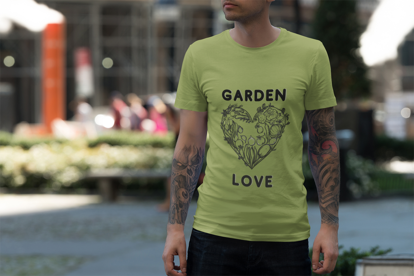 Garden Love | Botanical Heart Minimalist T-Shirt