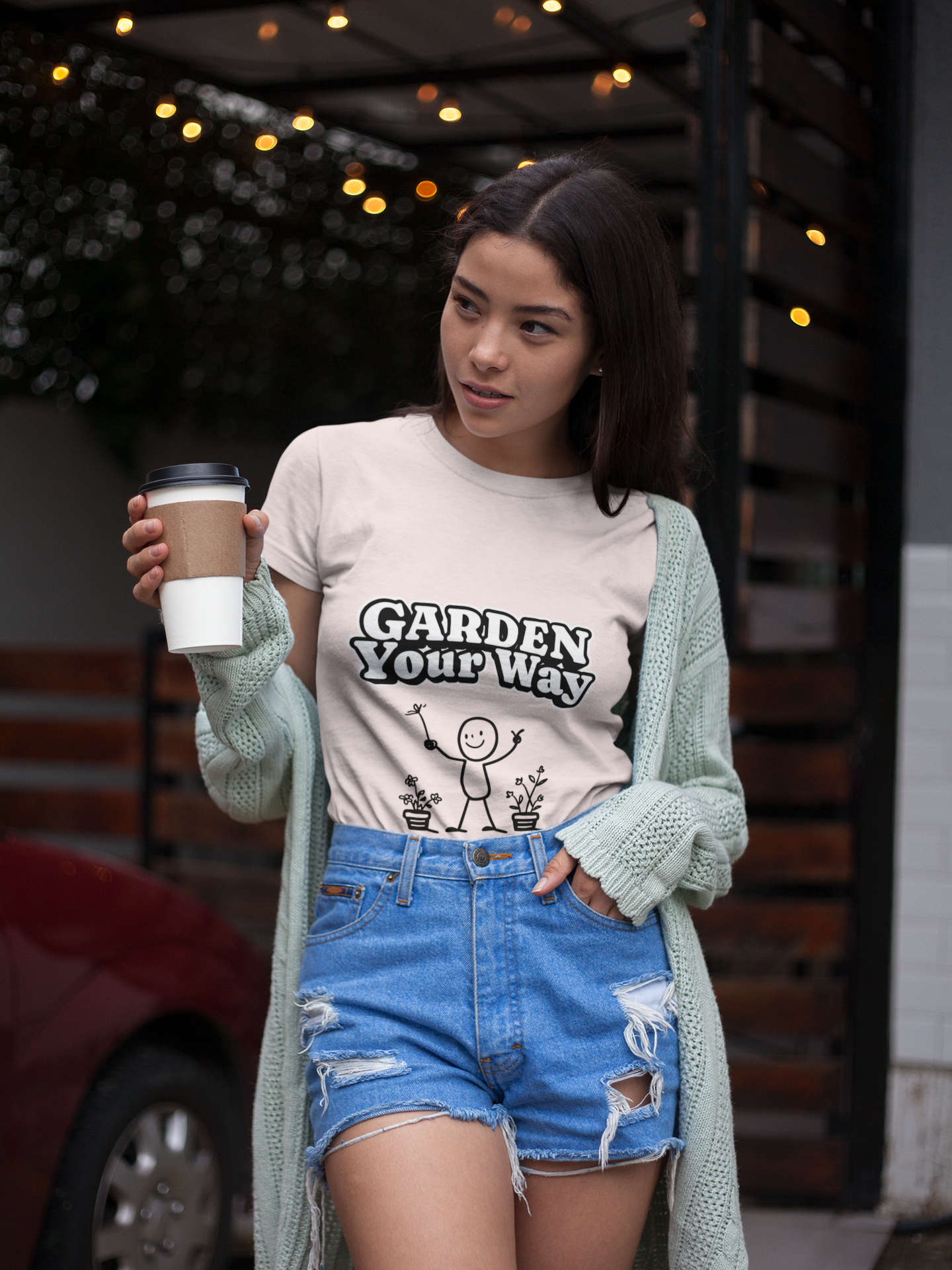 Garden Your Way | Hand-Drawn Stickperson T-Shirt
