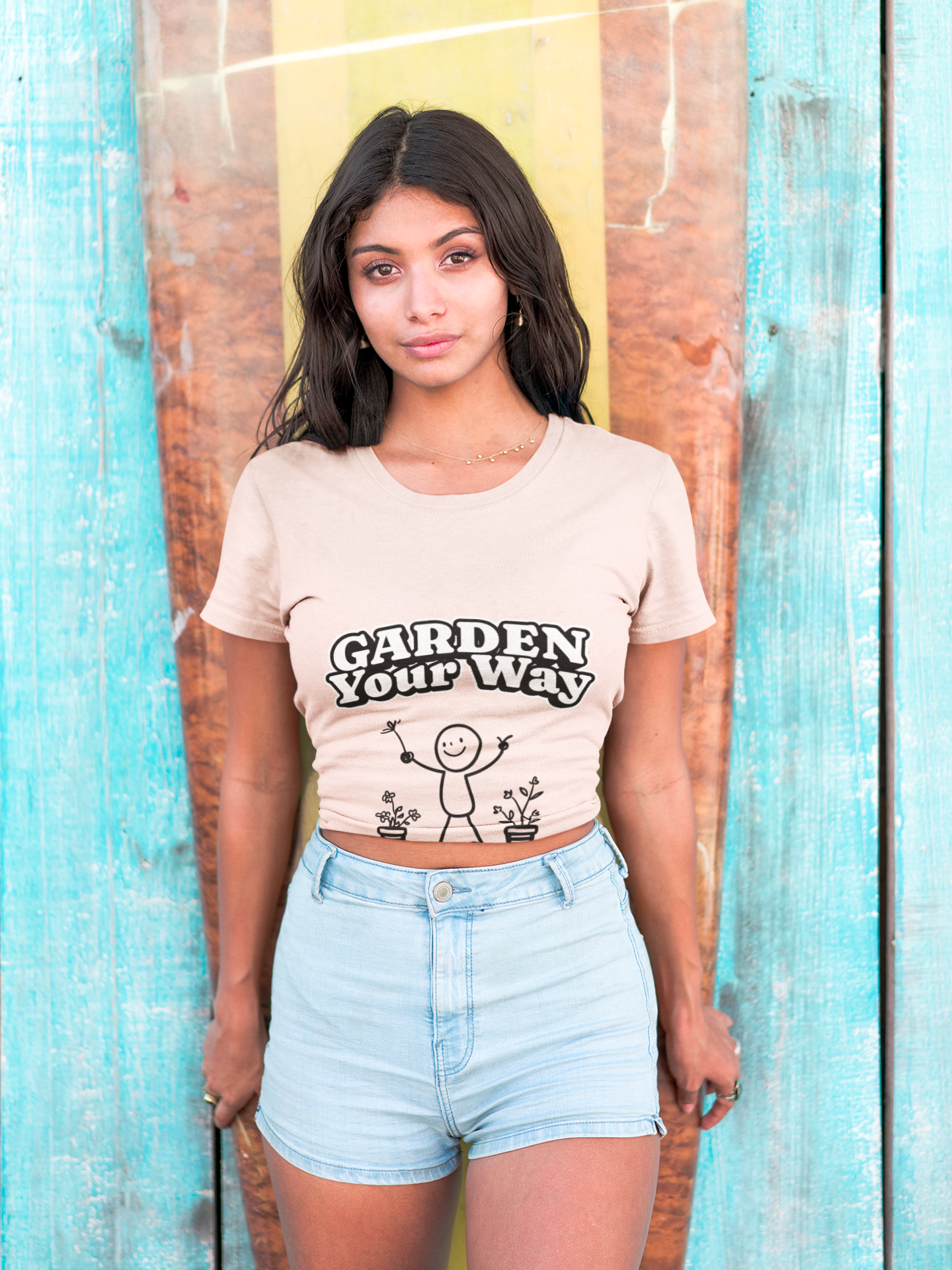 Garden Your Way | Hand-Drawn Stickperson T-Shirt