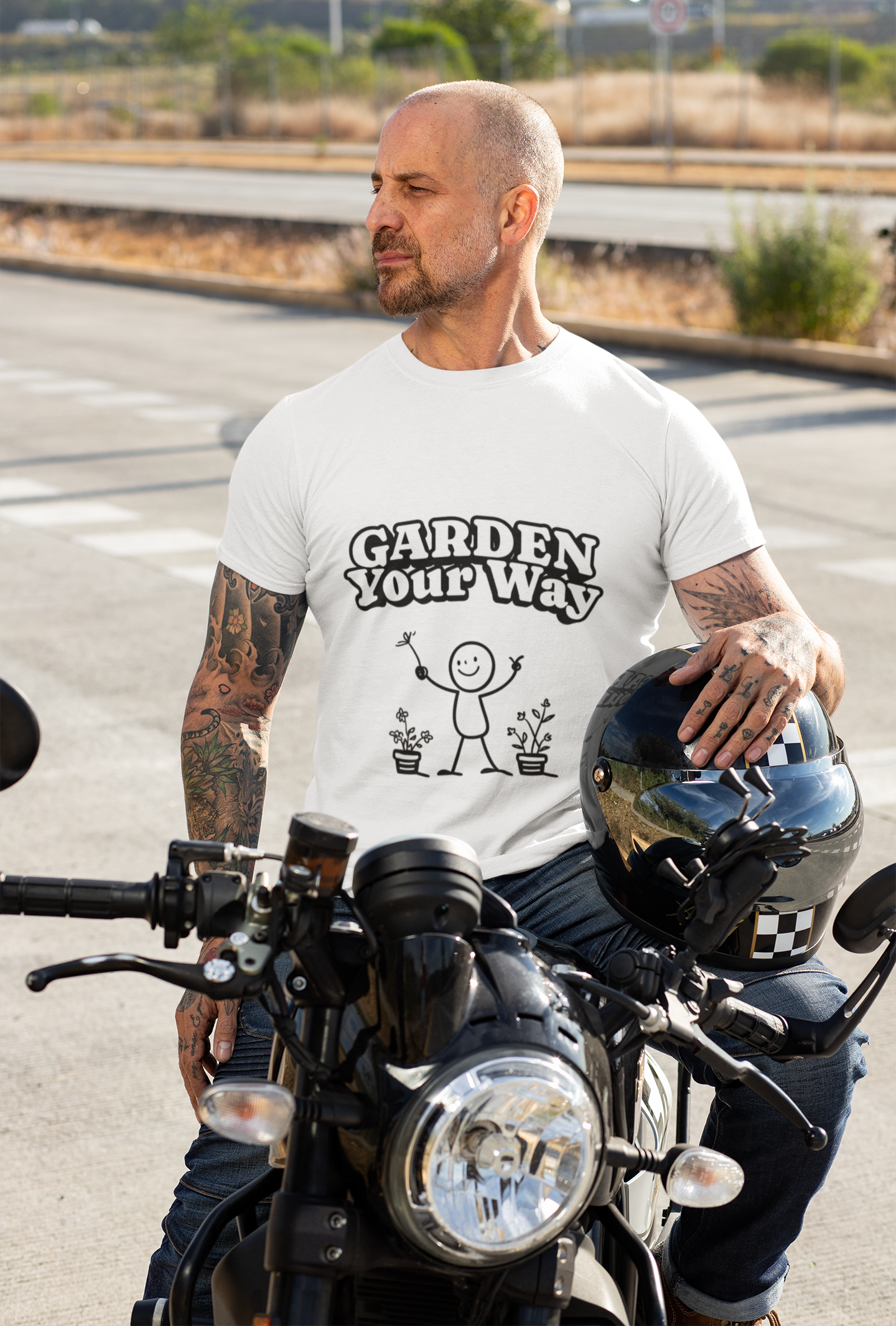 Garden Your Way | Hand-Drawn Stickperson T-Shirt