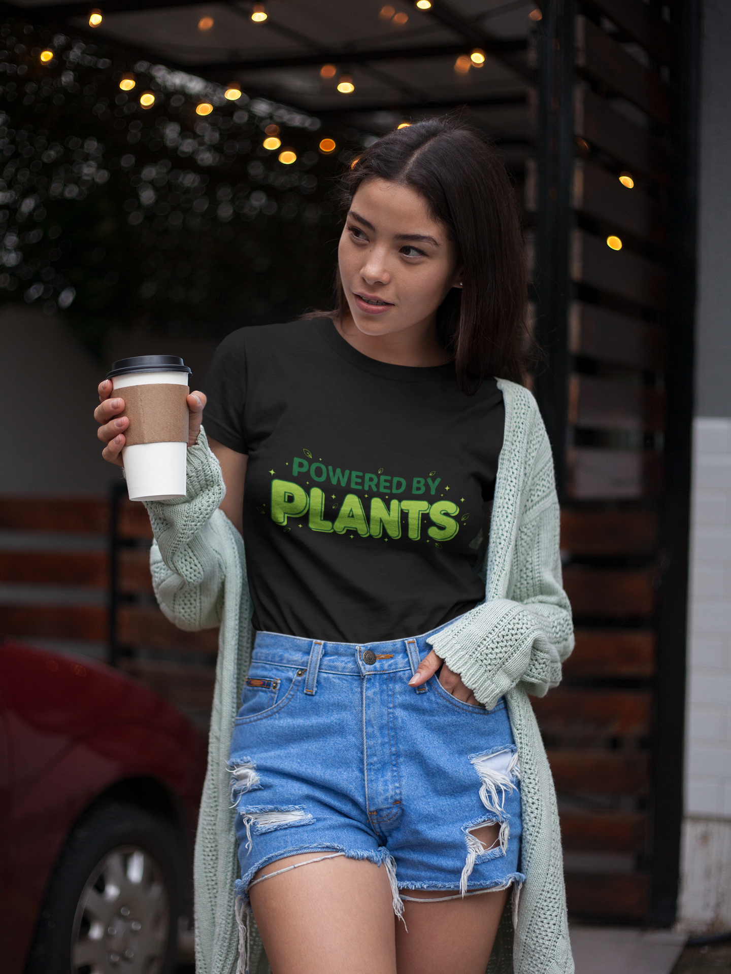 Powered By Plants | Vibrant Garden Enthusiast T-Shirt