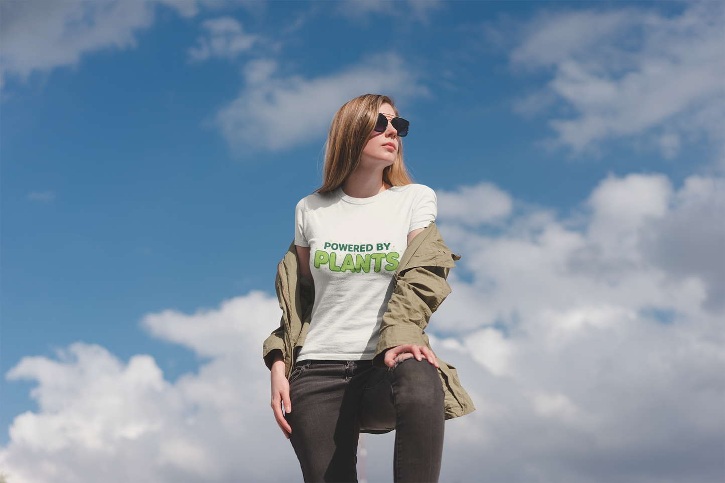 Powered By Plants | Vibrant Garden Enthusiast T-Shirt