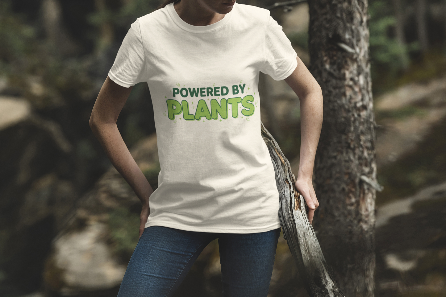 Powered By Plants | Vibrant Garden Enthusiast T-Shirt