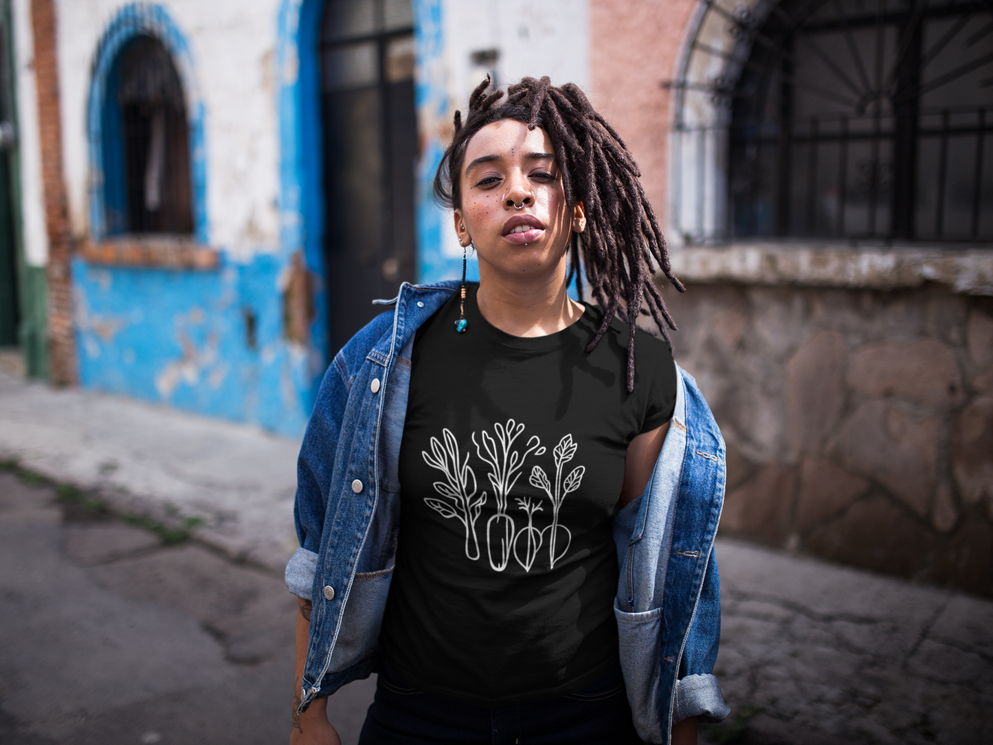 Rooted in Nature | Minimalist Botanical Harvest T-Shirt