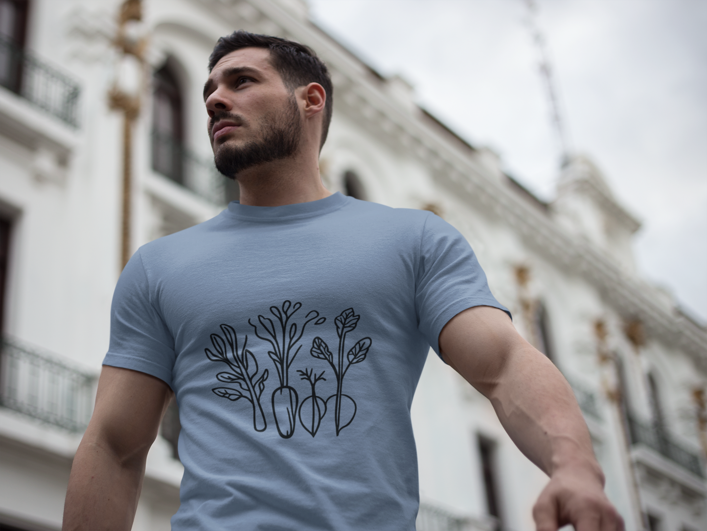 Rooted in Nature | Minimalist Botanical Harvest T-Shirt