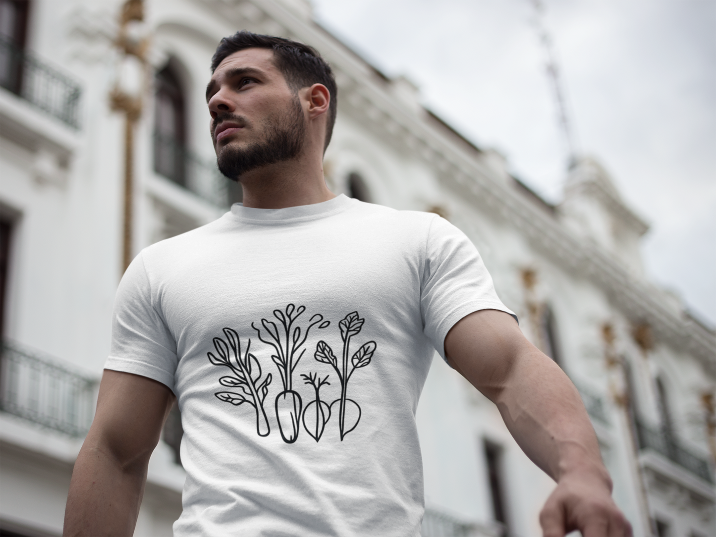 Rooted in Nature | Minimalist Botanical Harvest T-Shirt