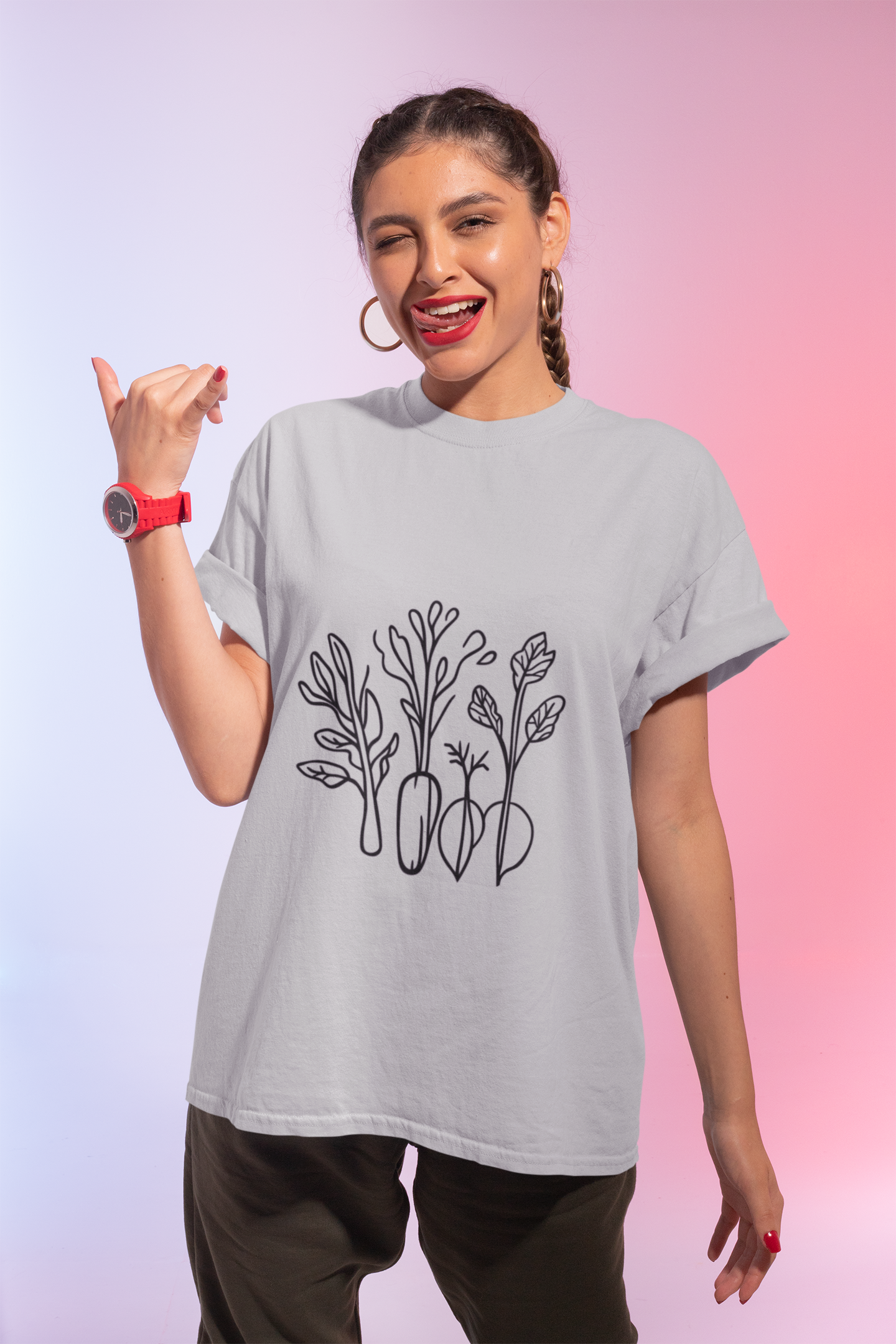Rooted in Nature | Minimalist Botanical Harvest T-Shirt