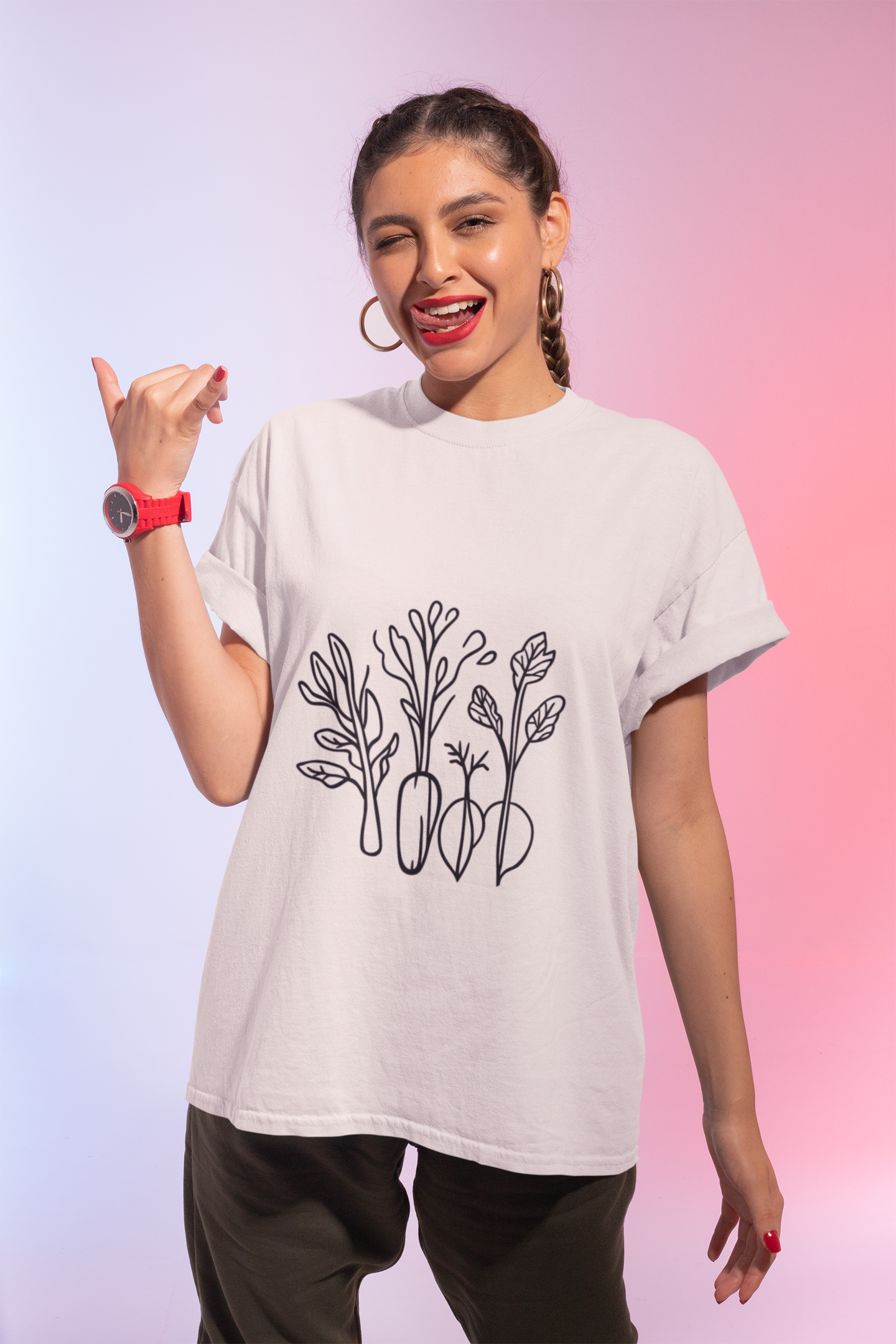 Rooted in Nature | Minimalist Botanical Harvest T-Shirt