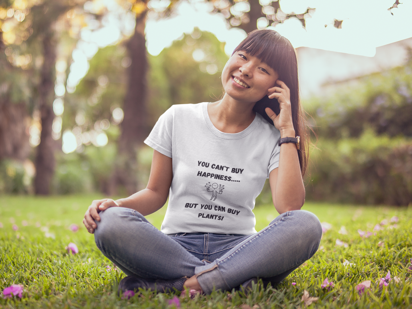 You Can’t Buy Happiness | "Buy Plants" Minimalist T-Shirt