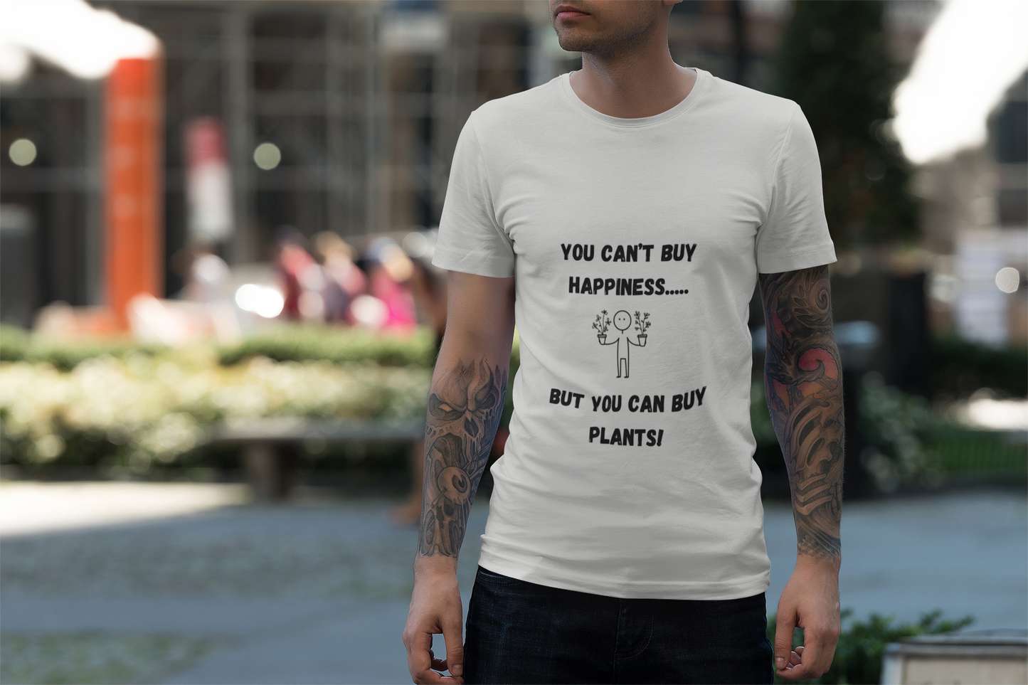 You Can’t Buy Happiness | "Buy Plants" Minimalist T-Shirt
