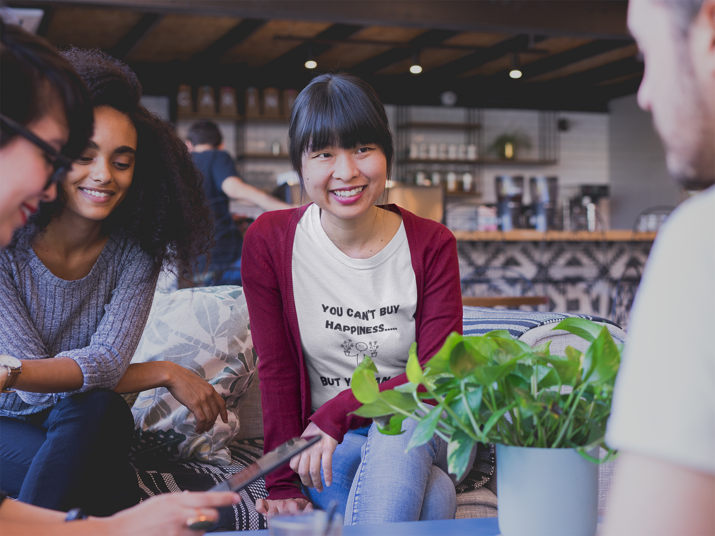 You Can’t Buy Happiness | "Buy Plants" Minimalist T-Shirt