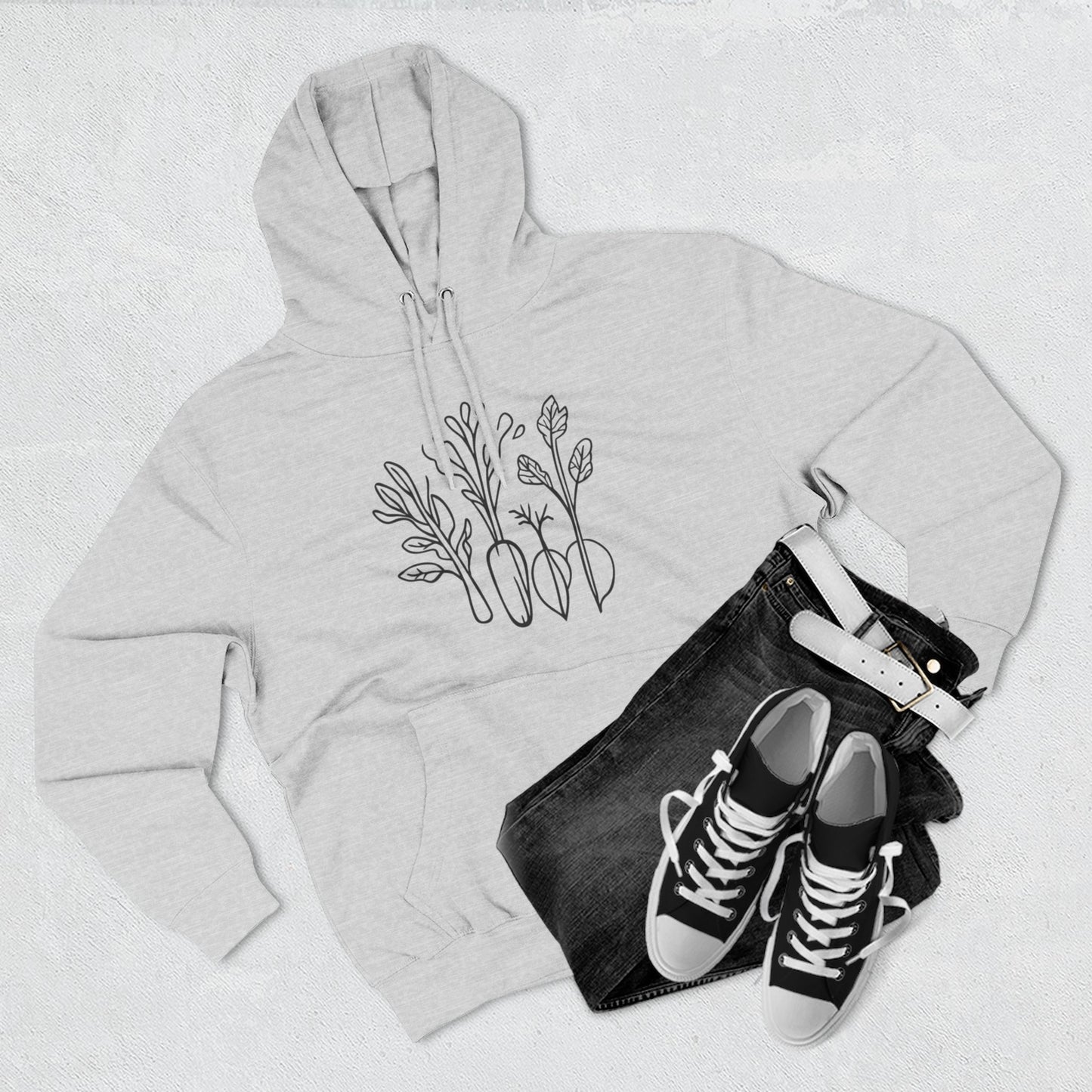 Rooted in Joy | Hand-Drawn Veggie Garden Hoodie