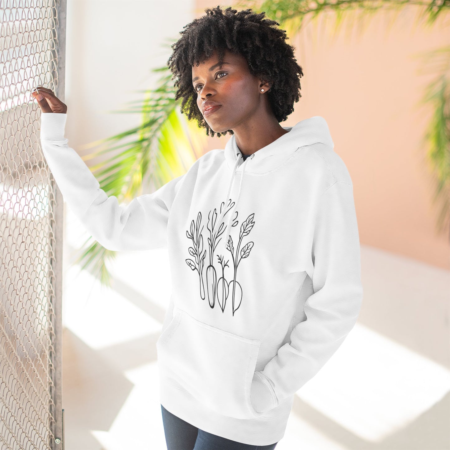 Rooted in Joy | Hand-Drawn Veggie Garden Hoodie