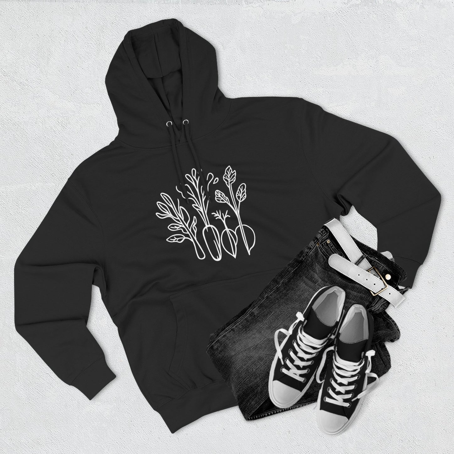 Rooted in Joy | Hand-Drawn Veggie Garden Hoodie