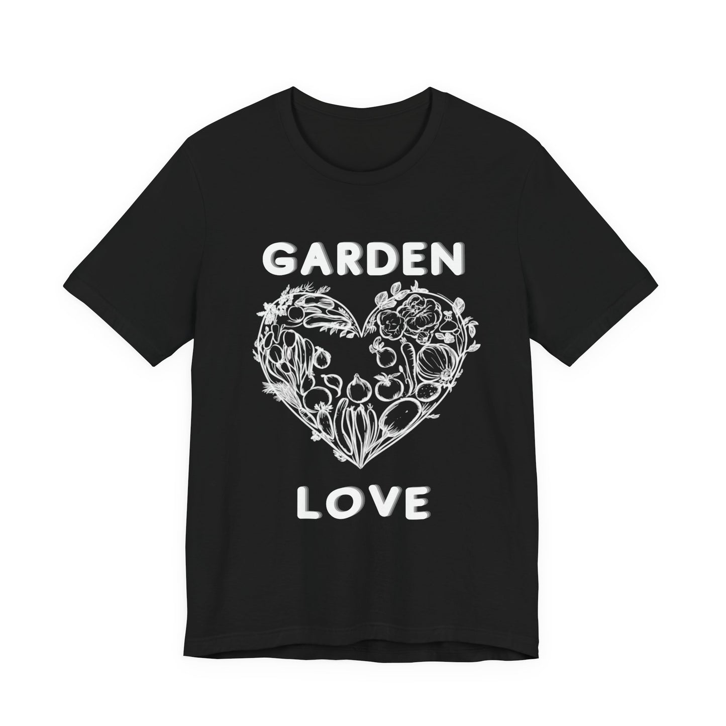 Garden Love | Botanical Heart Minimalist T-Shirt