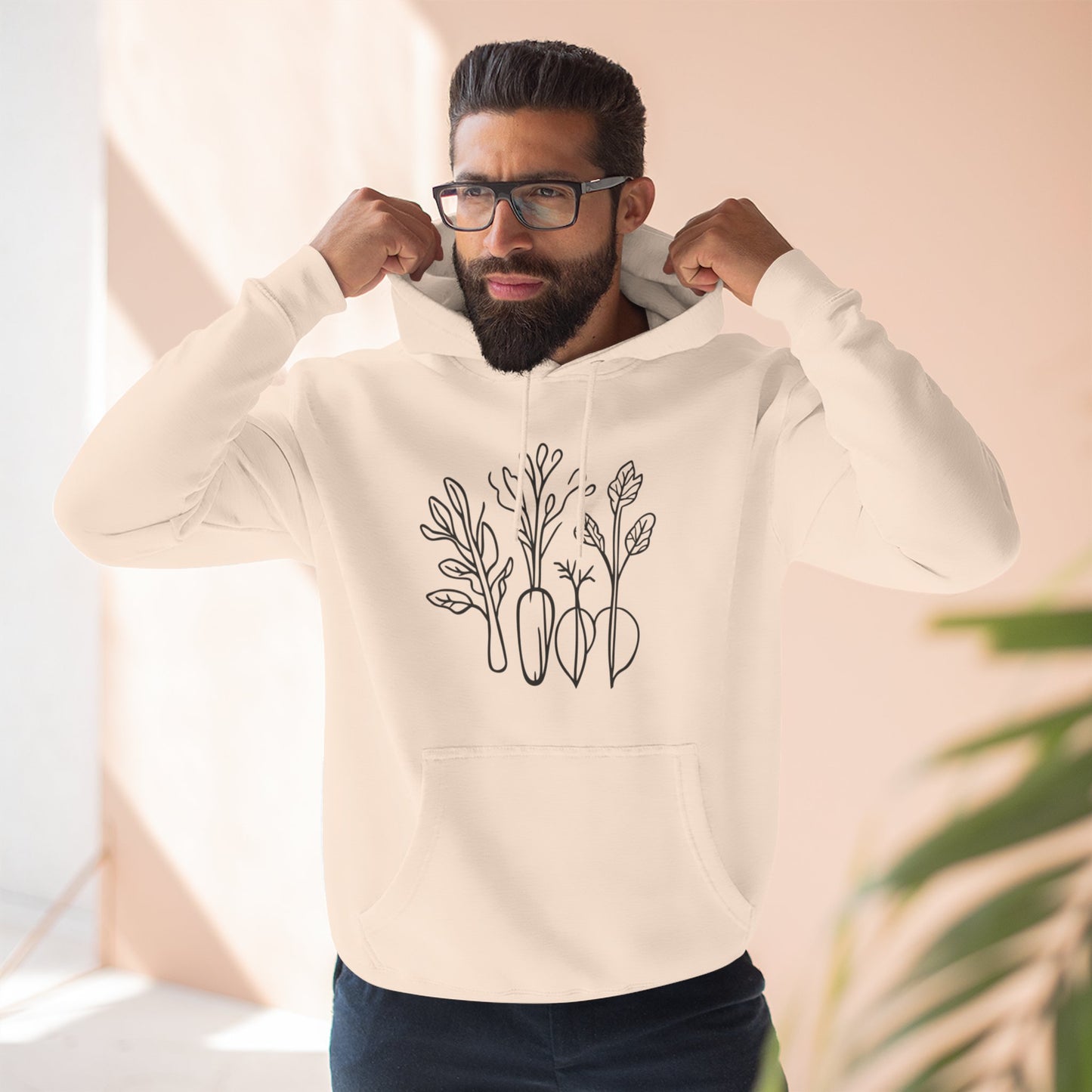 Rooted in Joy | Hand-Drawn Veggie Garden Hoodie