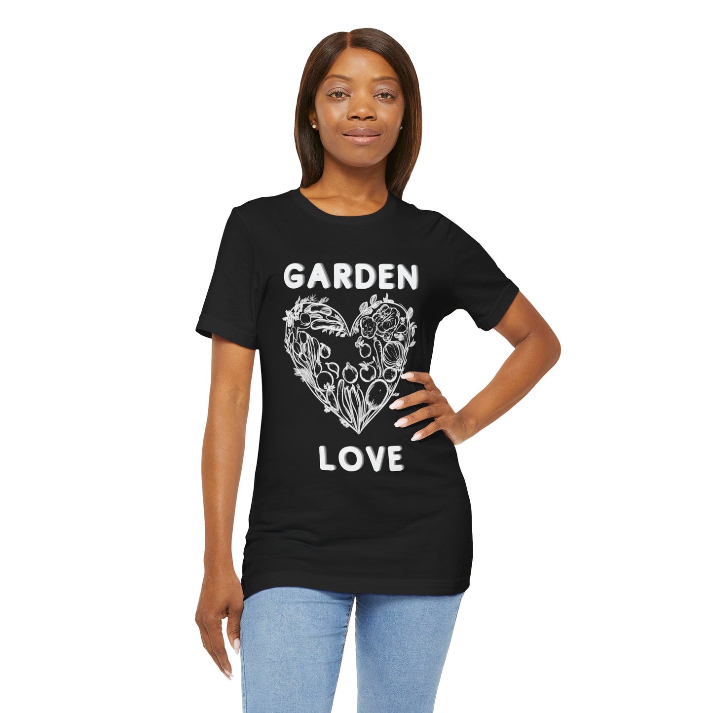 Garden Love | Botanical Heart Minimalist T-Shirt