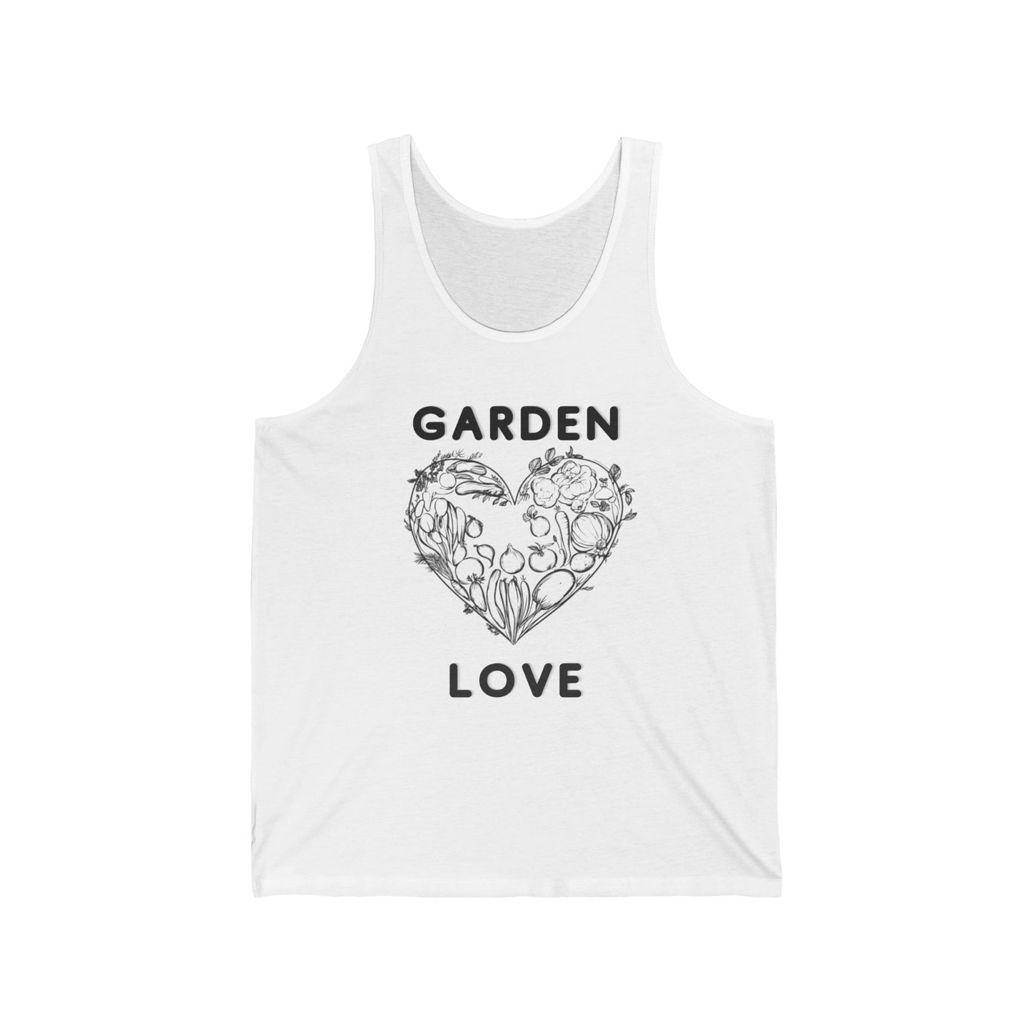 Garden Love | Botanical Heart Minimalist Tank Top