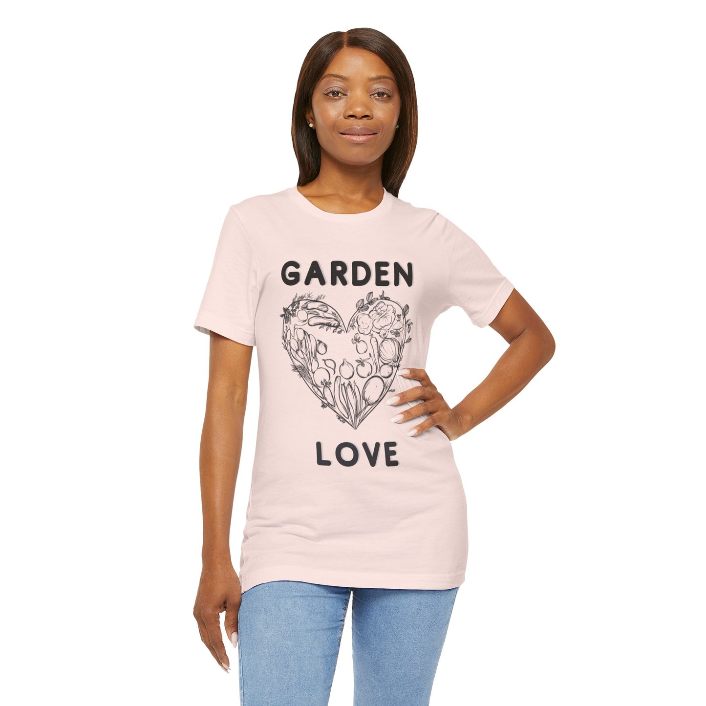 Garden Love | Botanical Heart Minimalist T-Shirt