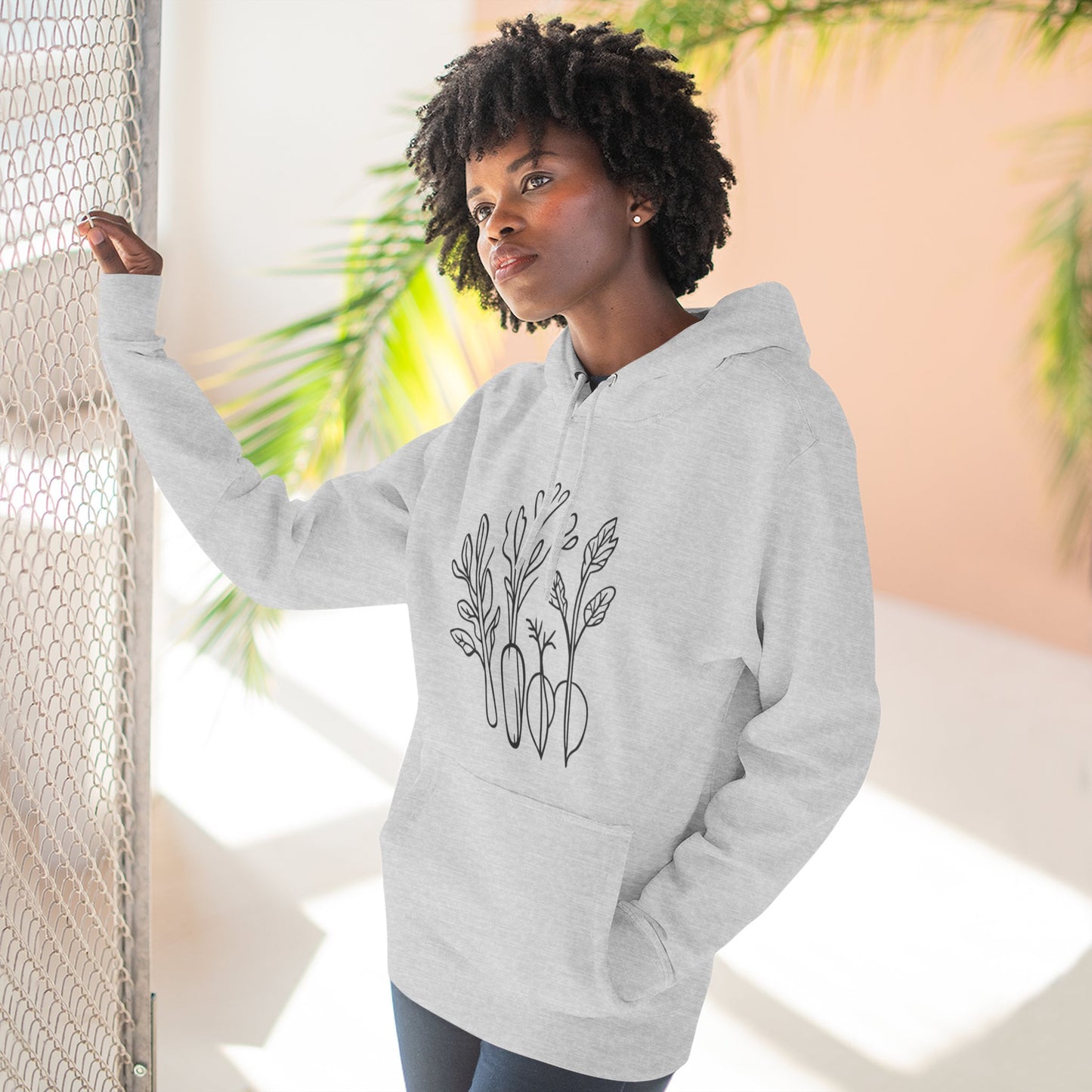 Rooted in Joy | Hand-Drawn Veggie Garden Hoodie