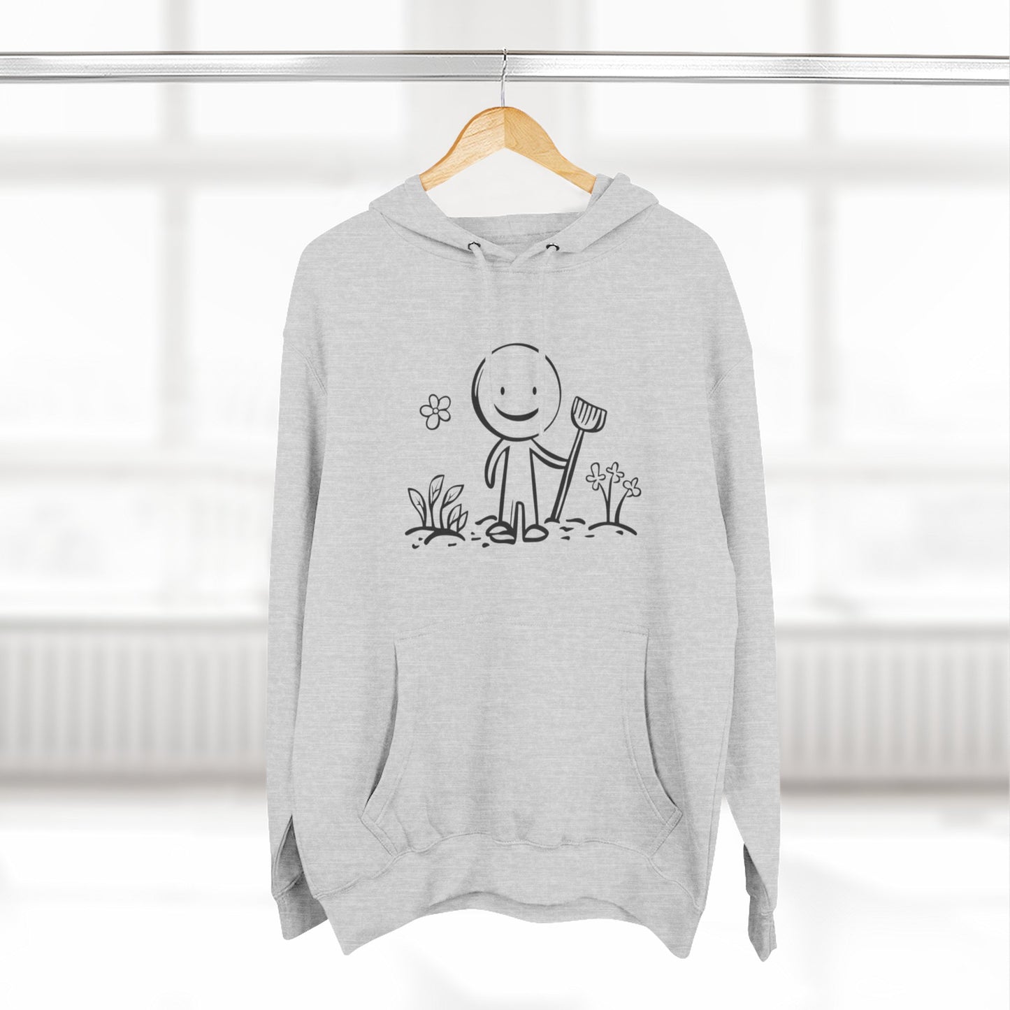 Happy Gardener Stickman  Hoodie